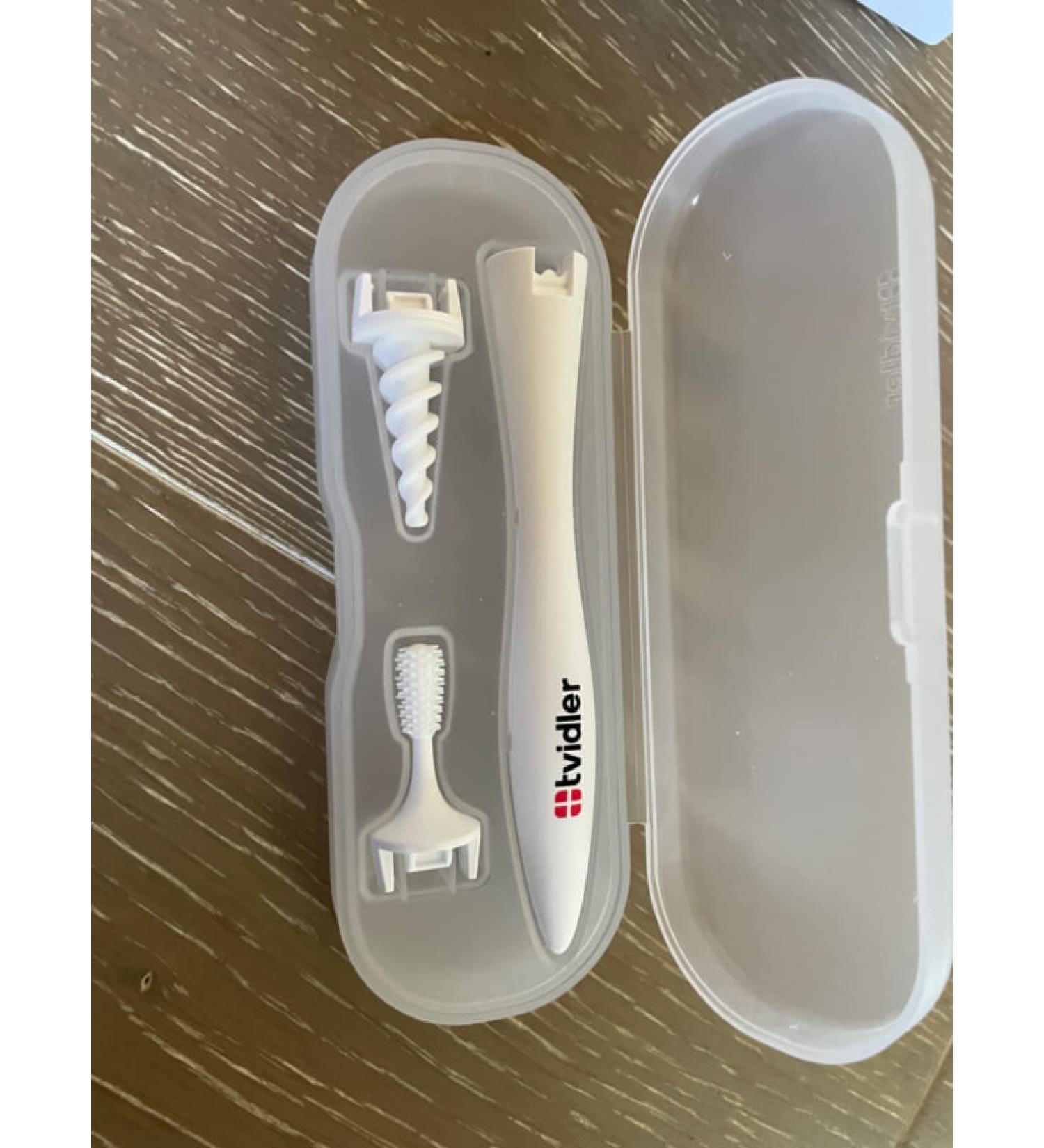 Ear Wax Remover Kit Safely and Effectively Removes Ear Wax. Ear Wax Cleaner Comes with 2 Different Cleaning Heads for Maximum Hygiene - Spiral Tip for Deep Cleaning  Brush for Daily Use