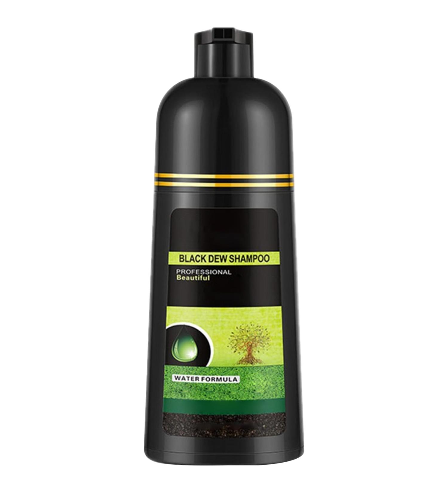 Black Hair Dye Shampoo Natural Hair Color 500ml Herbal Ingredients Non-Irritating Odorless White Hair Dye White Foam Cream Non-Stick Scalp Dye Shampoo for Women Men brown - Buy Online on GoSupps.com
