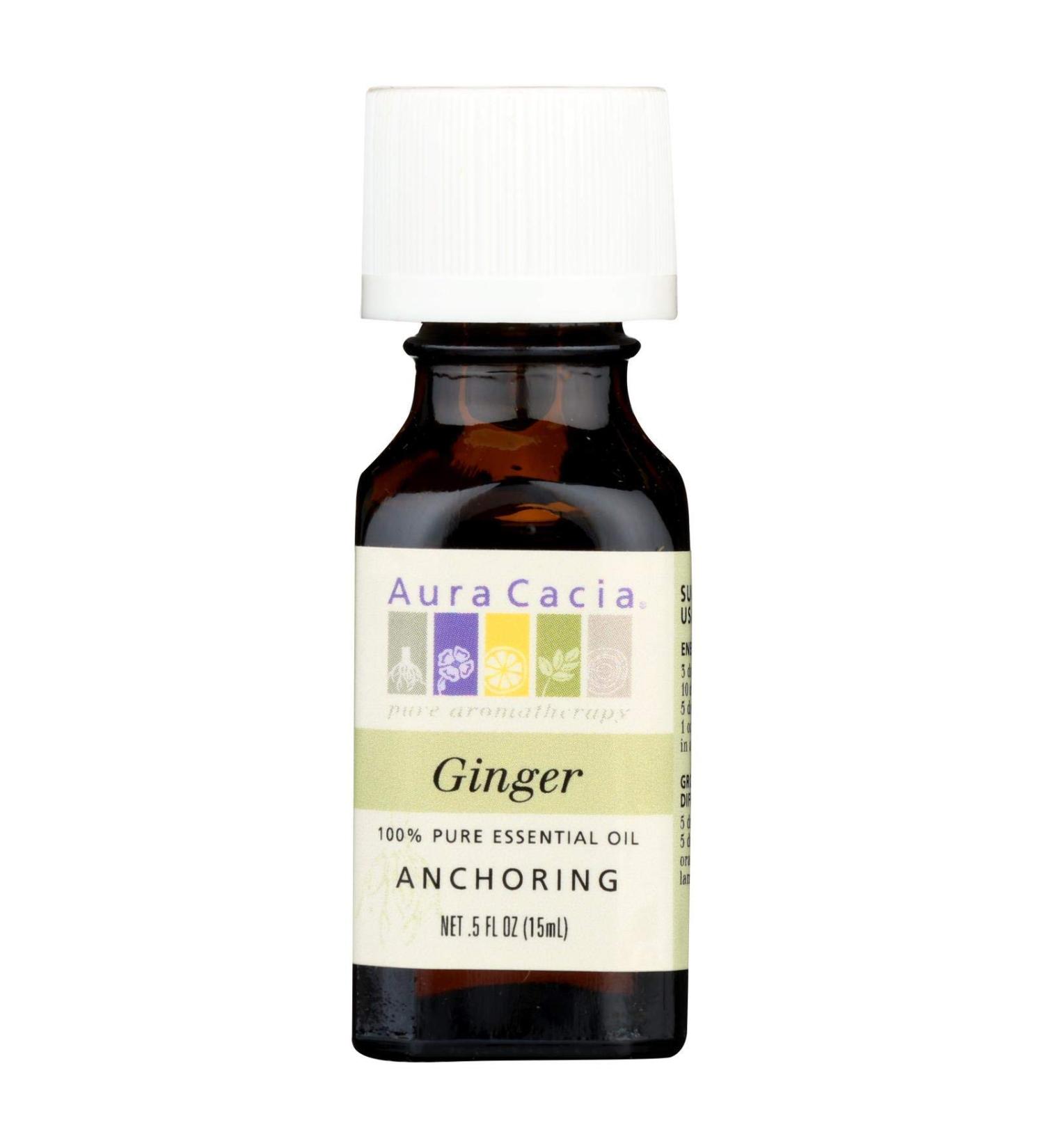 Aura Cacia Ginger Essential Oil 0.5 oz Oil