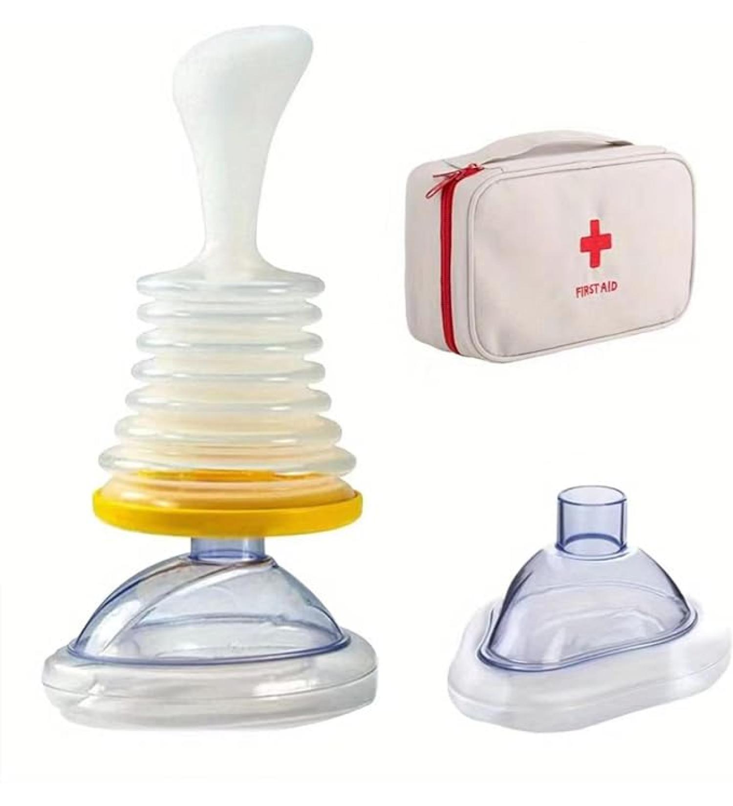 HER Breathing Trainer Choking Emergency Rescue Mask - Portable Family Travel Kit (1 pcs) Yellow - Buy Online on GoSupps.com