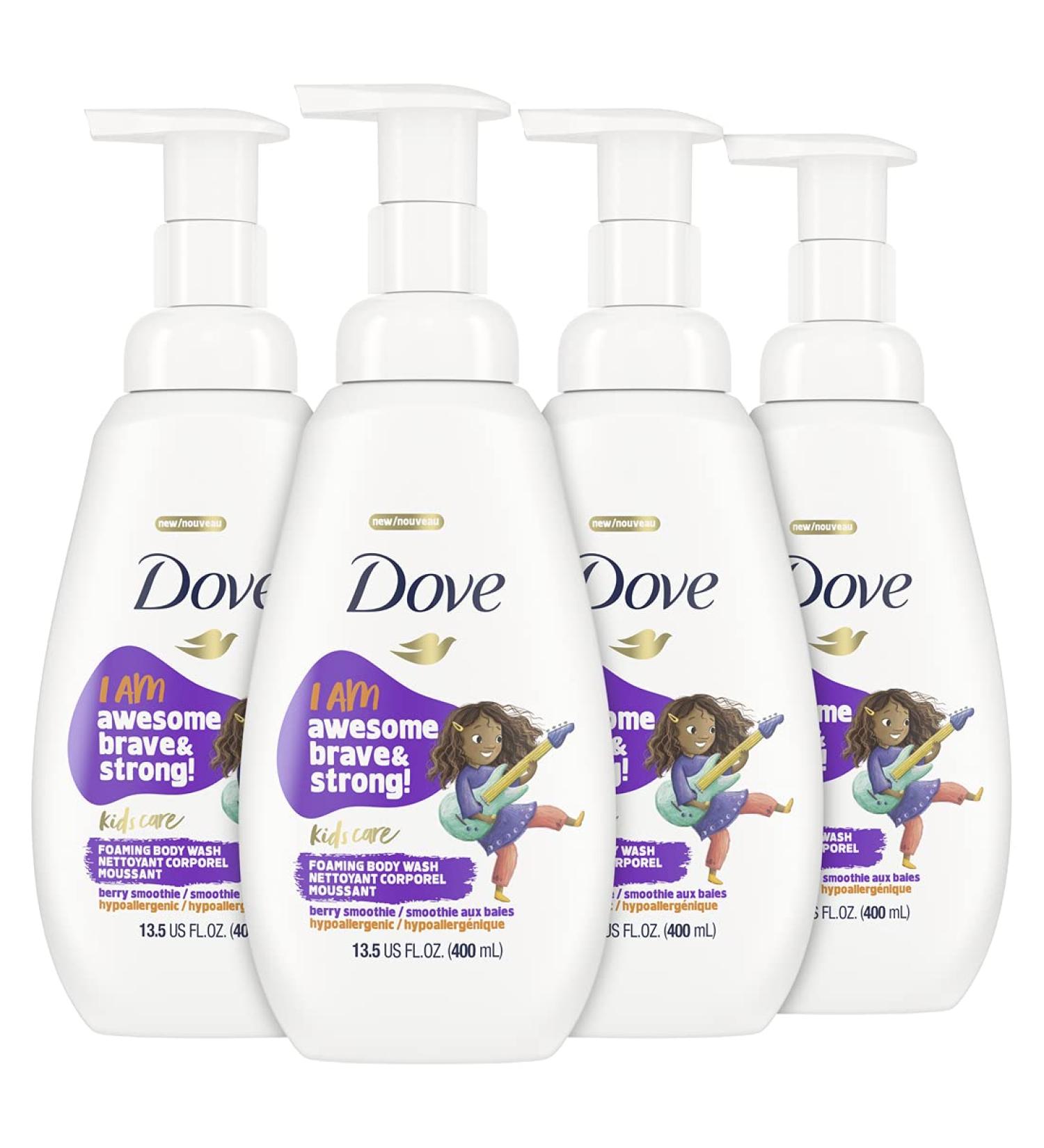 Dove Kids Berry Smoothie Foaming Body Wash 13.5 Fl Oz - Pack of 4 | Hypoallergenic Skin Care - Buy Online on GoSupps.com
