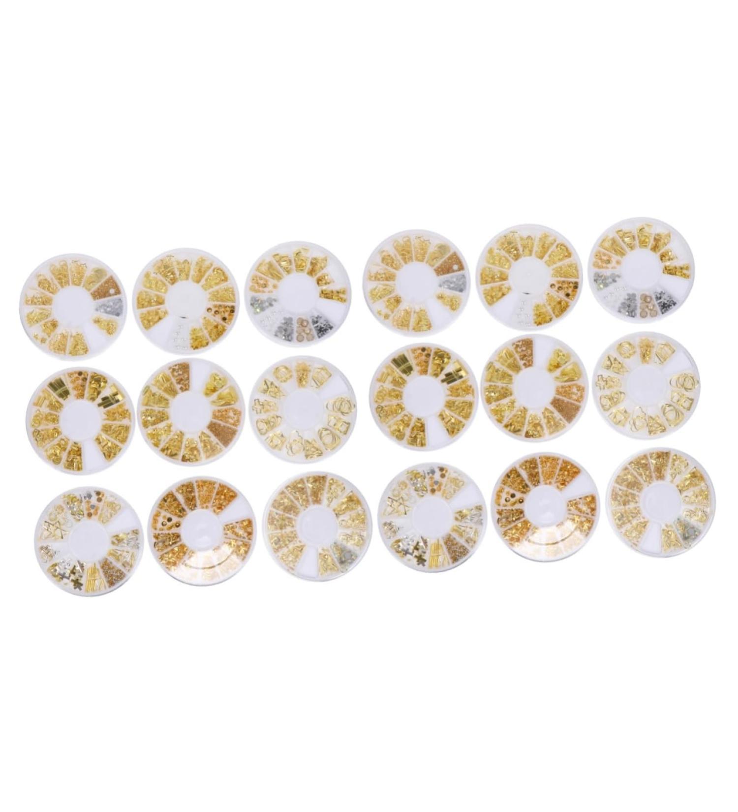 FRCOLOR Calcomanias Para U as 18 Boxes Nail Art Accessories Nail Accessories Charms Daisy Hair Accessories 3d Bling Ornaments Rhinestone Decor Nail Art Decals Disc Plastic Alloy White - Buy Online on GoSupps.com