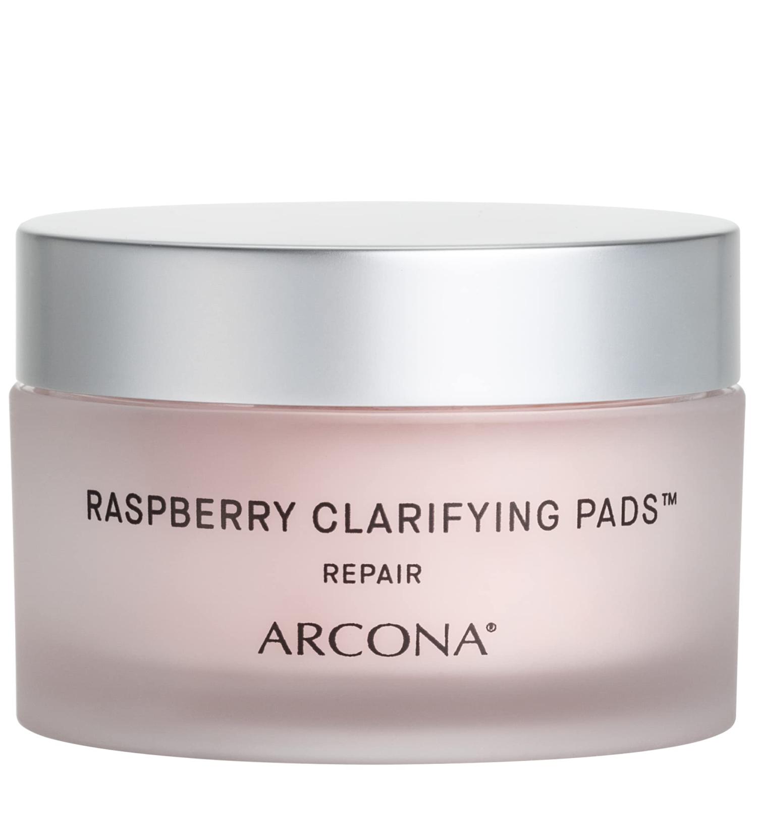 ARCONA Raspberry Clarifying Pads - Cleanse & Protect with Raspberry Extract Witch Hazel & Salicylic Acid - 45 USA-Made Pads for Clear Skin - Buy Online on GoSupps.com