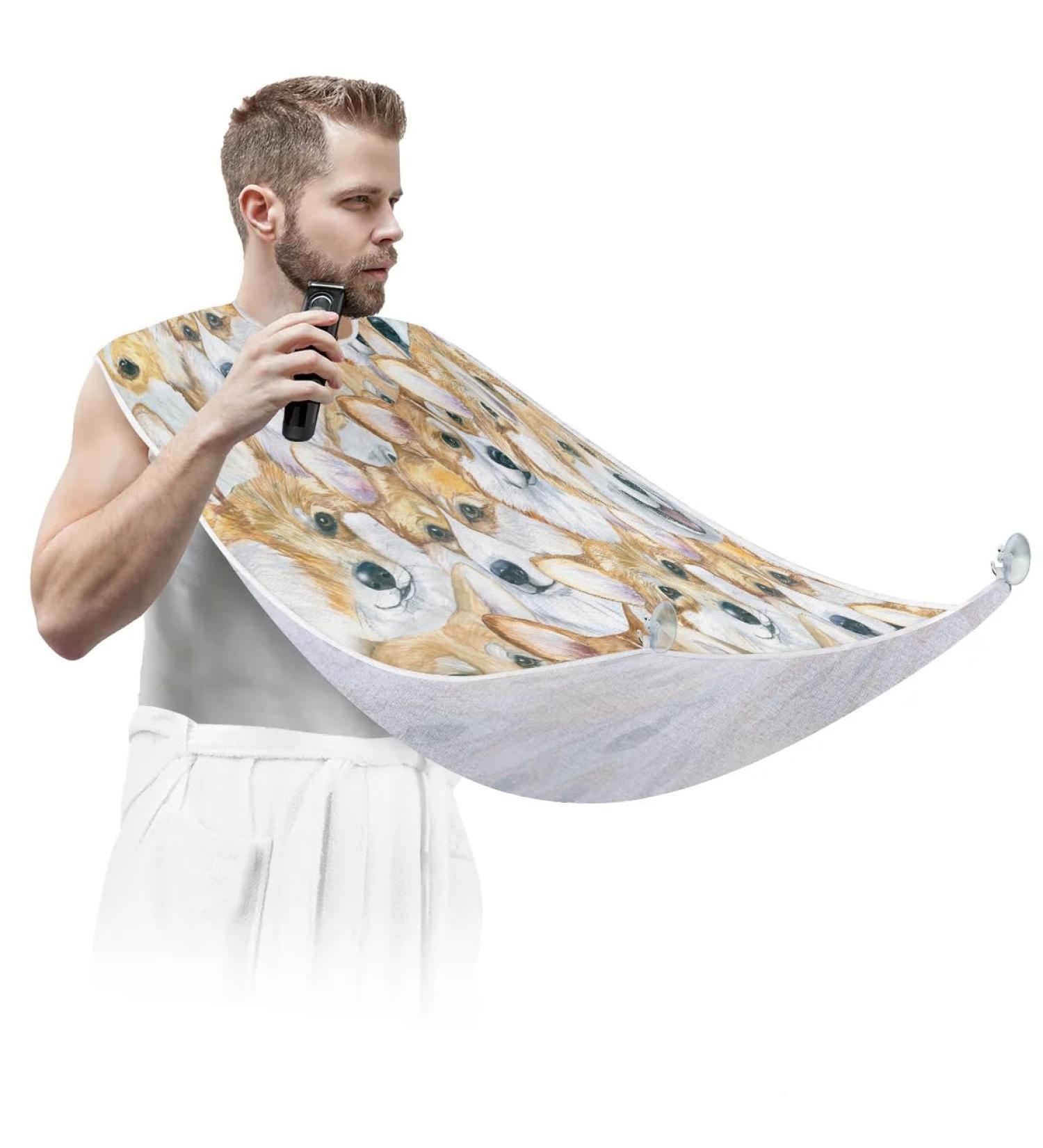 Beard Bib Apron - Non-Stick Waterproof Beard Hair Catcher for Men | Ideal Grooming Cape for Shaving & Trimming - Buy Online on GoSupps.com