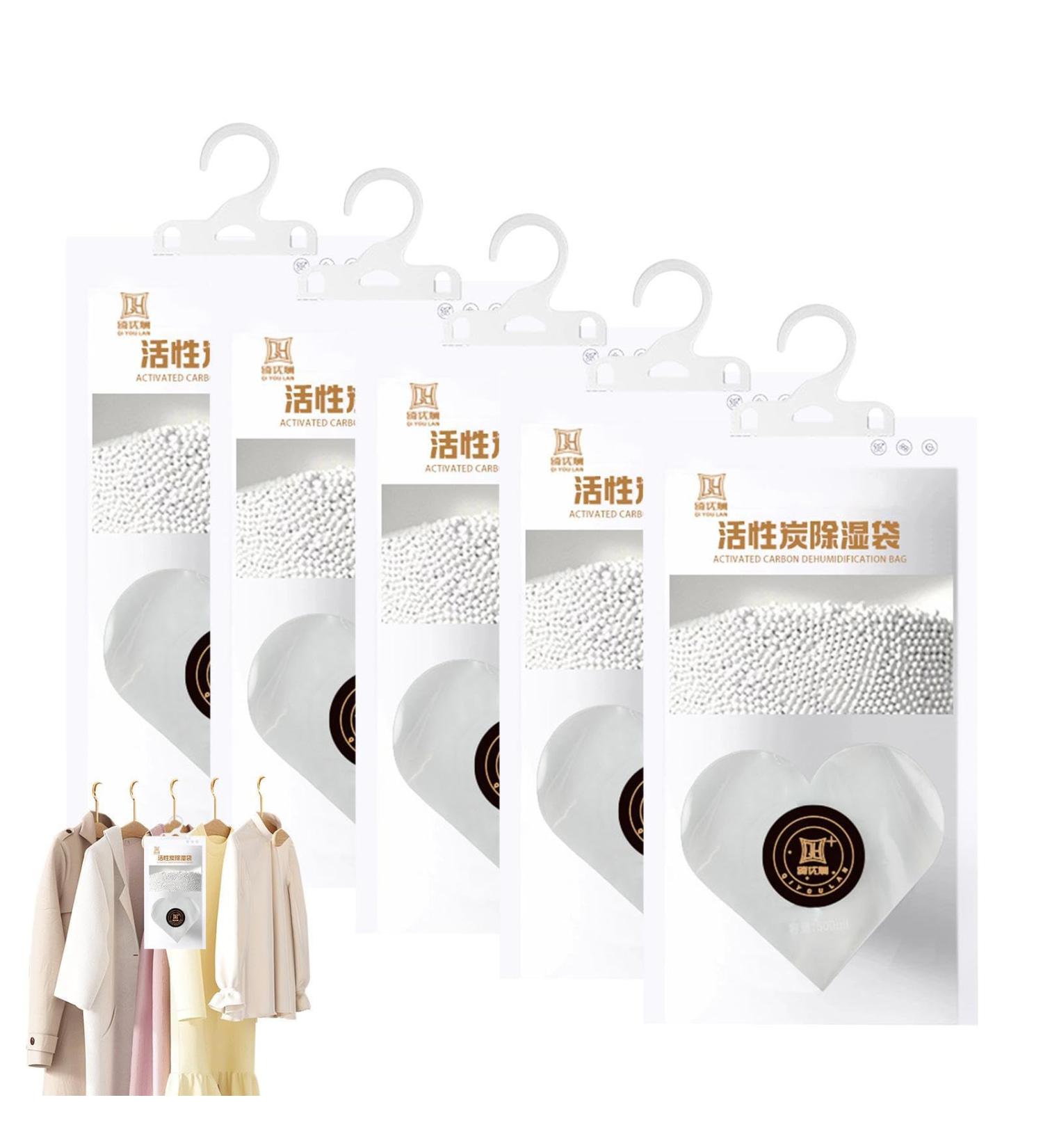 Moisture Remover for Rooms | Cabinet Moisture Absorber 4.58 oz | Heart-Shaped 130g | 5 Bags of Effective Drying Agents - Buy Online on GoSupps.com