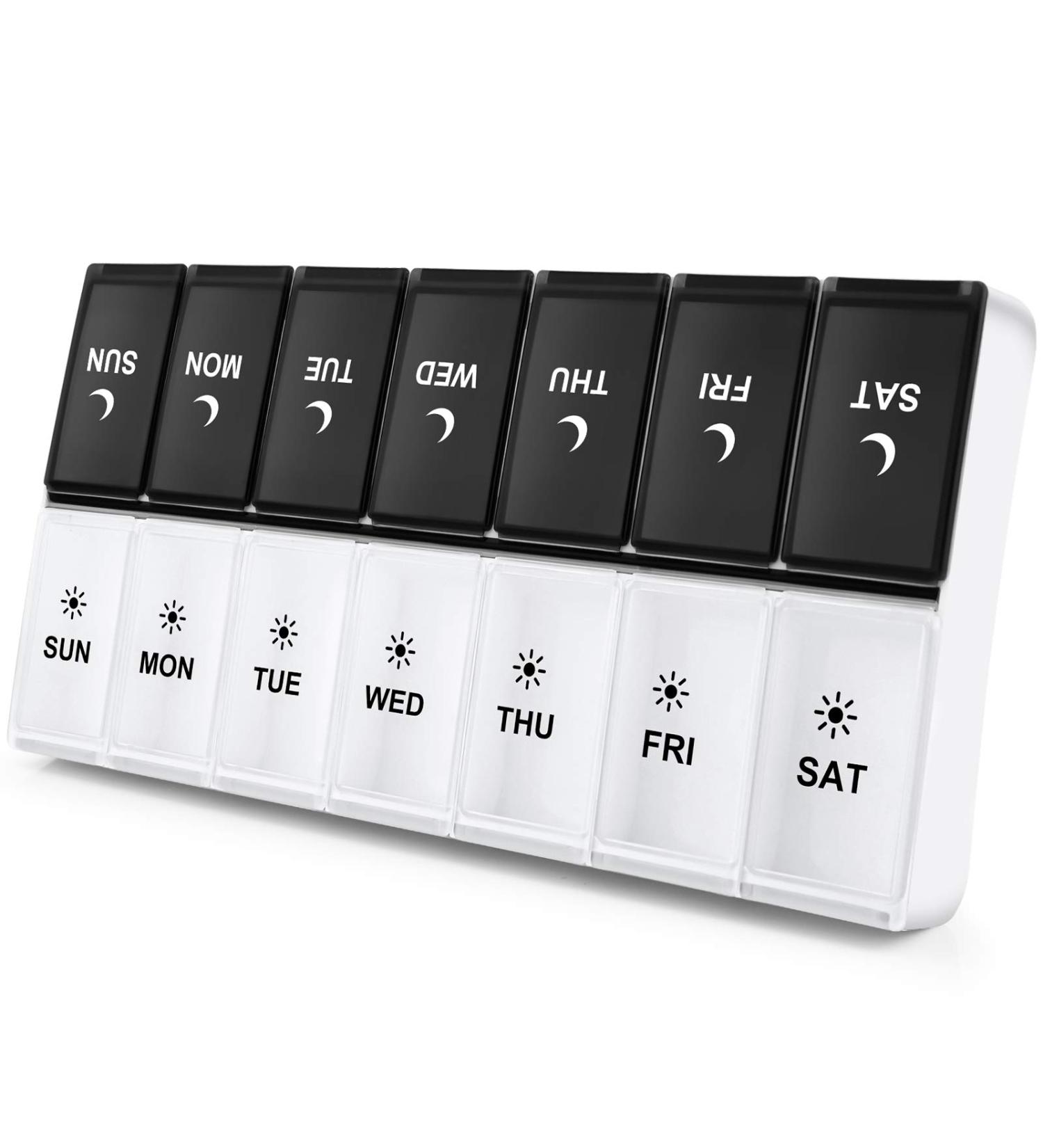 DANYING Extra Large 2 Times a Day XL Weekly Pill Organizer - AM PM Day Night Vitamin Case 7 Day - Buy Online on GoSupps.com