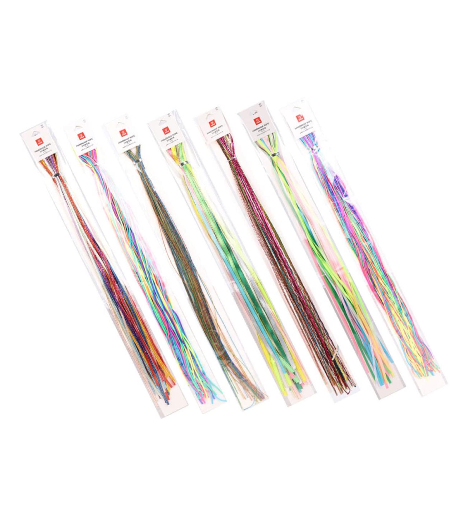 7 Sets Colored Hair Rope Hair Braiding Rope Braided Hair Ribbons Ribbon for Hair Hiphop Hair Tie Hair Tinsel Braided Hair Wire Fairy Wig Polyester Child Elastic Hair Extensions - Buy Online on GoSupps.com