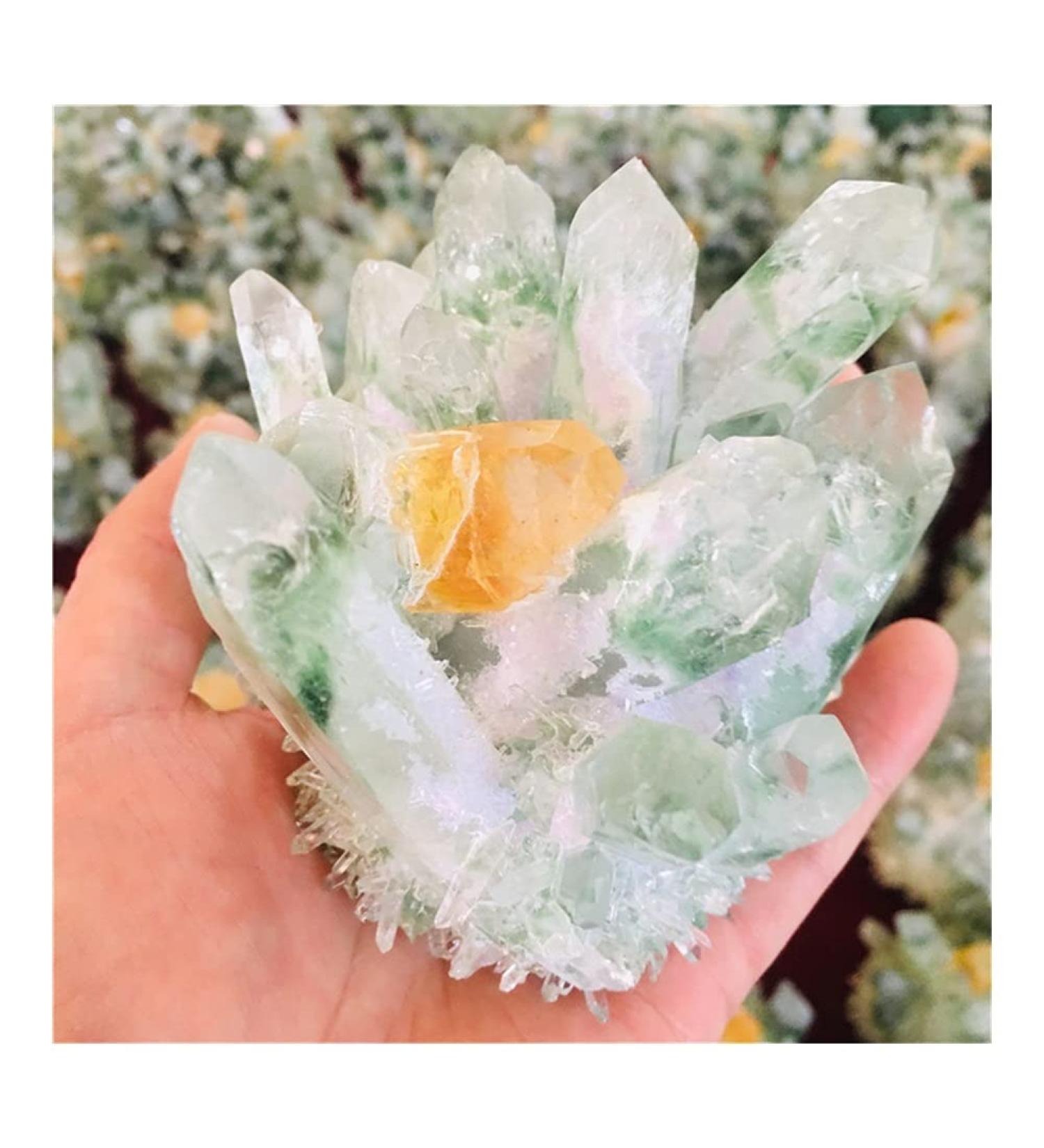 for 700g Natural Crystal Beautiful Flame Halo Quartz Crystal Cluster Specimen Crystal Cluster - Buy Online on GoSupps.com