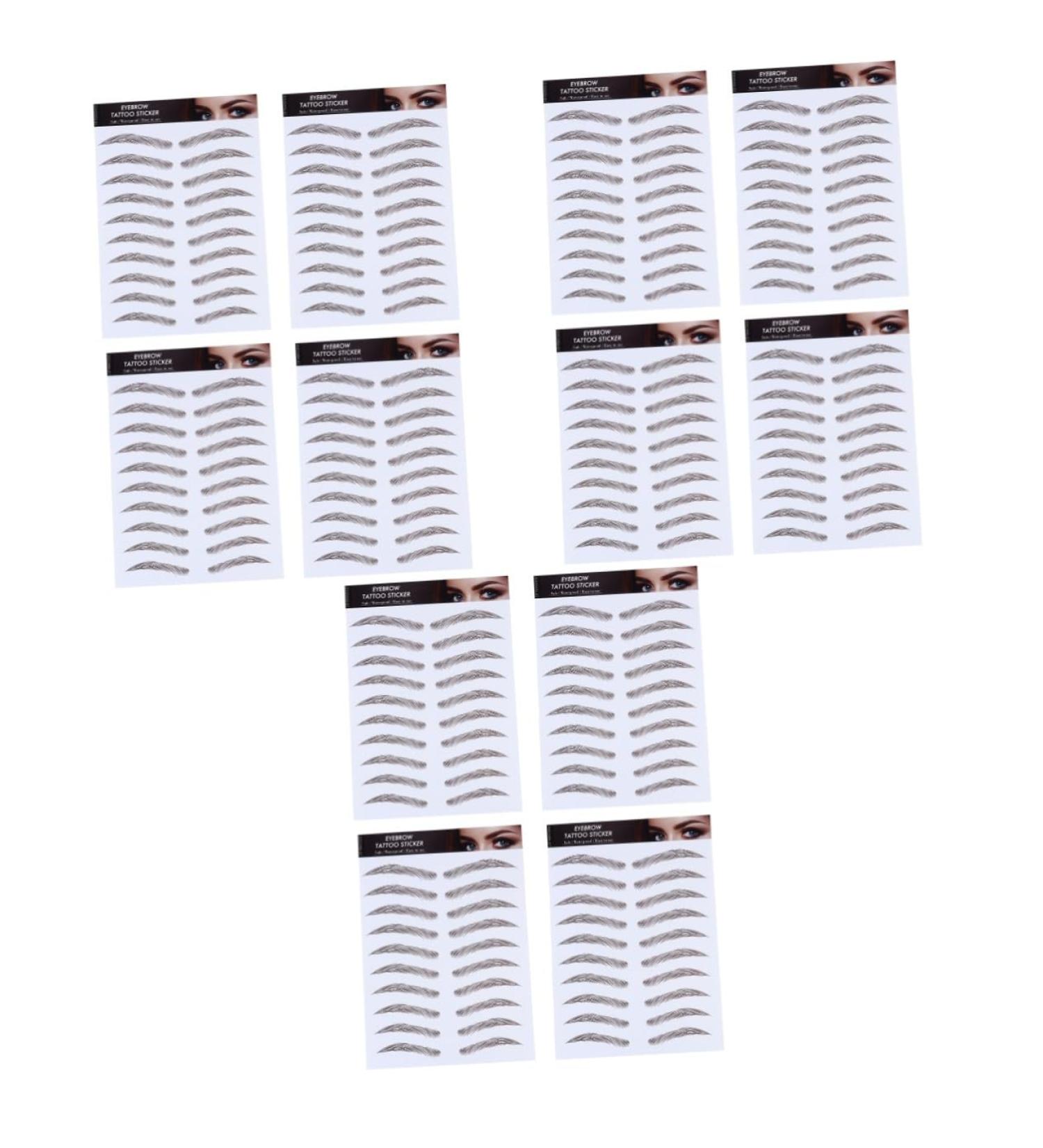 Beavorty 12 Pcs Eyebrow Stickers Stick on Eyebrows False Eyebrows Cosmetics 4d Make up Makeup Tools - Buy Online on GoSupps.com