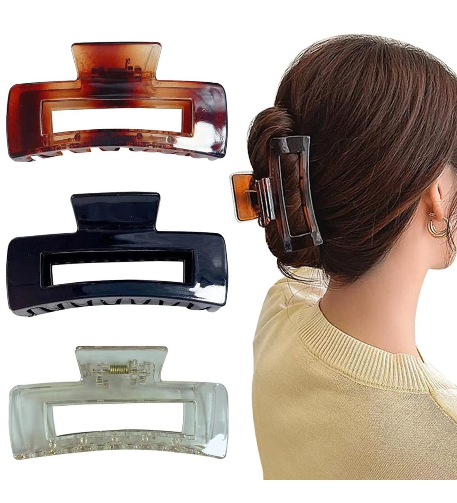 Sioppkik 3-Piece Large Non-Slip Hair Clips for Women & Girls Durable Plastic Hair Accessories for Thick Hair - Buy Online on GoSupps.com