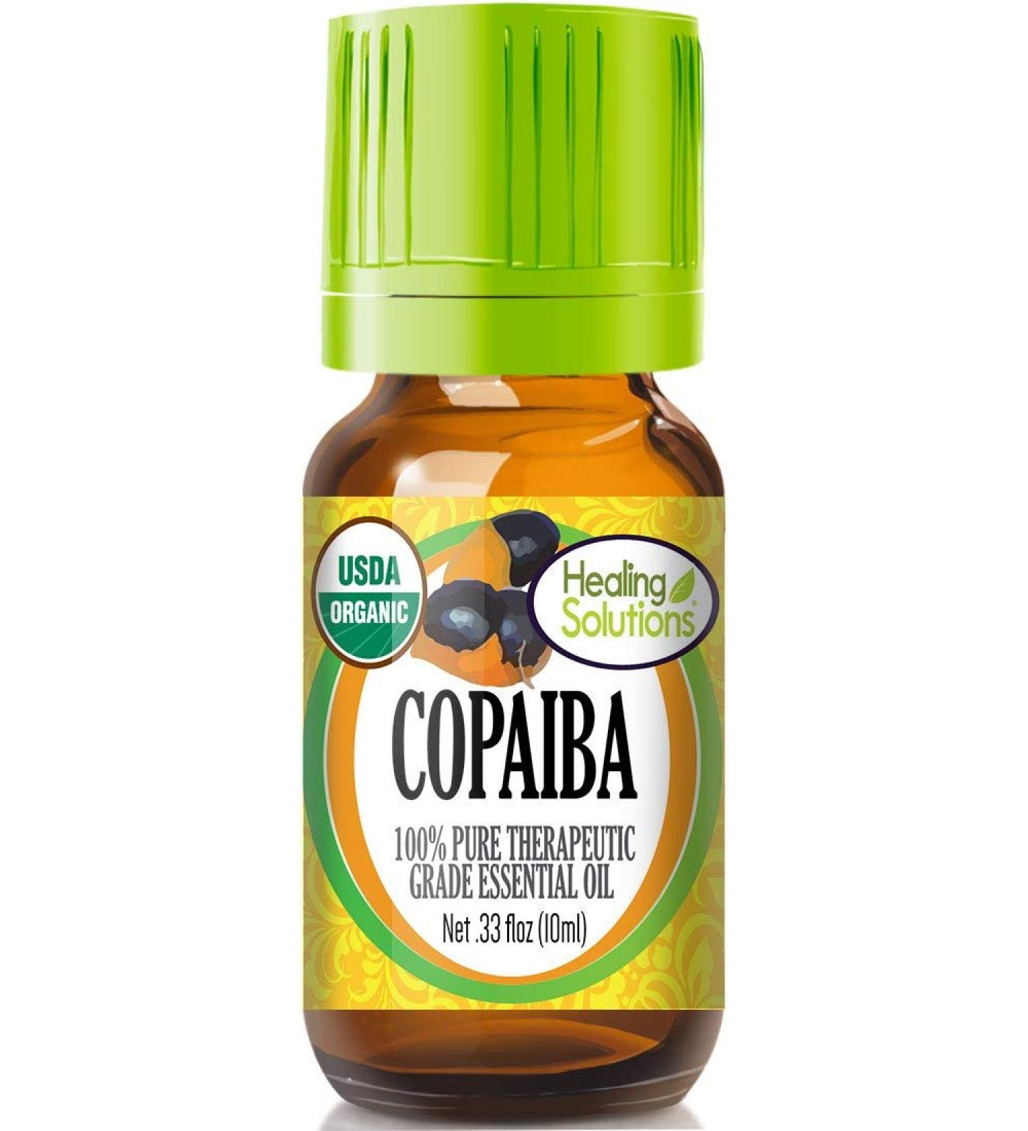 Healing Solutions Copaiba Essential Oil 0.33 oz (10ml) Organic Pure Undiluted Copaiba Oil for Hair Diffuser & Skin Copaiba 0.33 Fl Oz (Pack of 1) - Buy Online on GoSupps.com