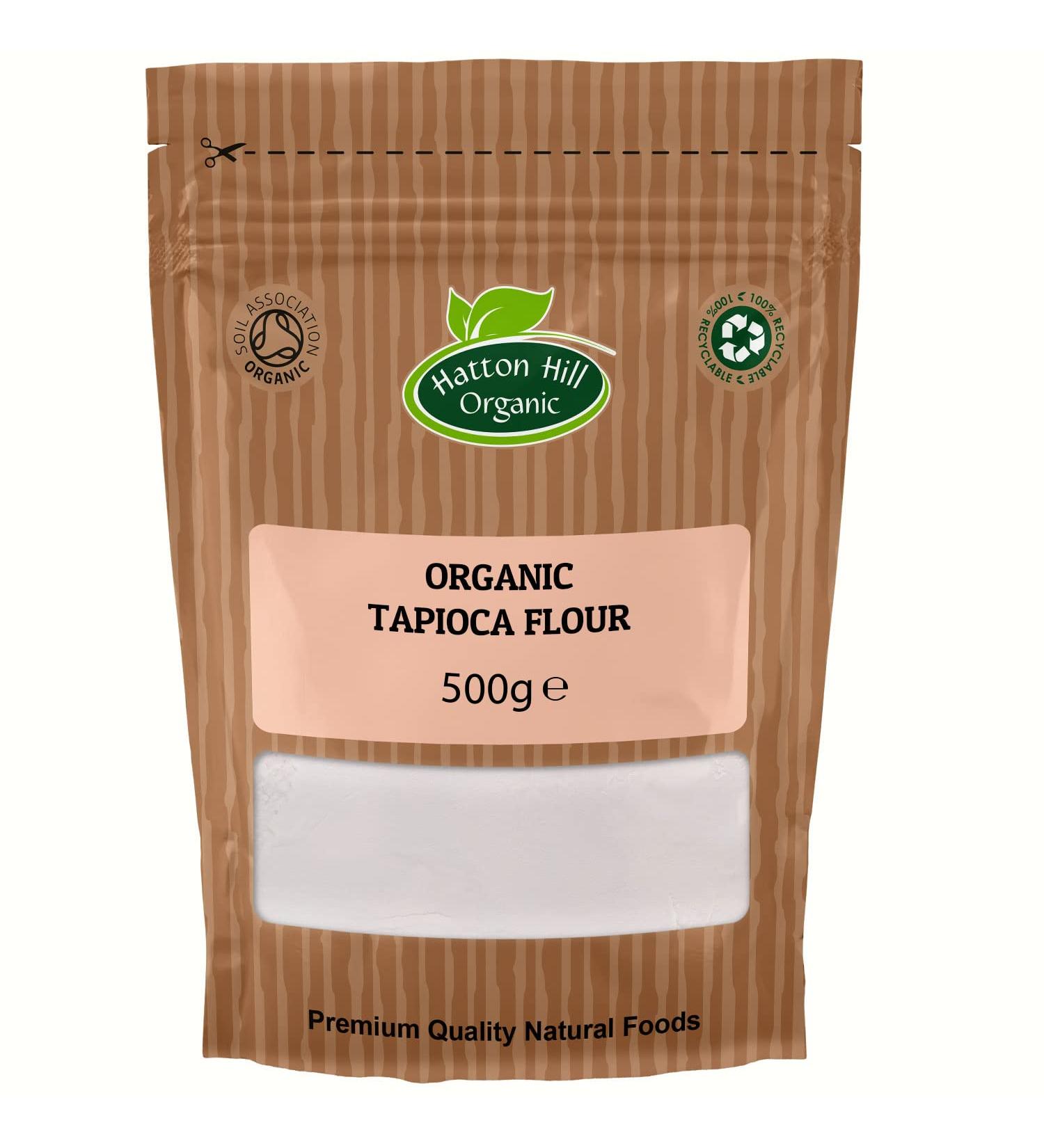 Organic Tapioca Flour 500g by Hatton Hill Organic - Free UK Delivery | Buy Now - Buy Online on GoSupps.com
