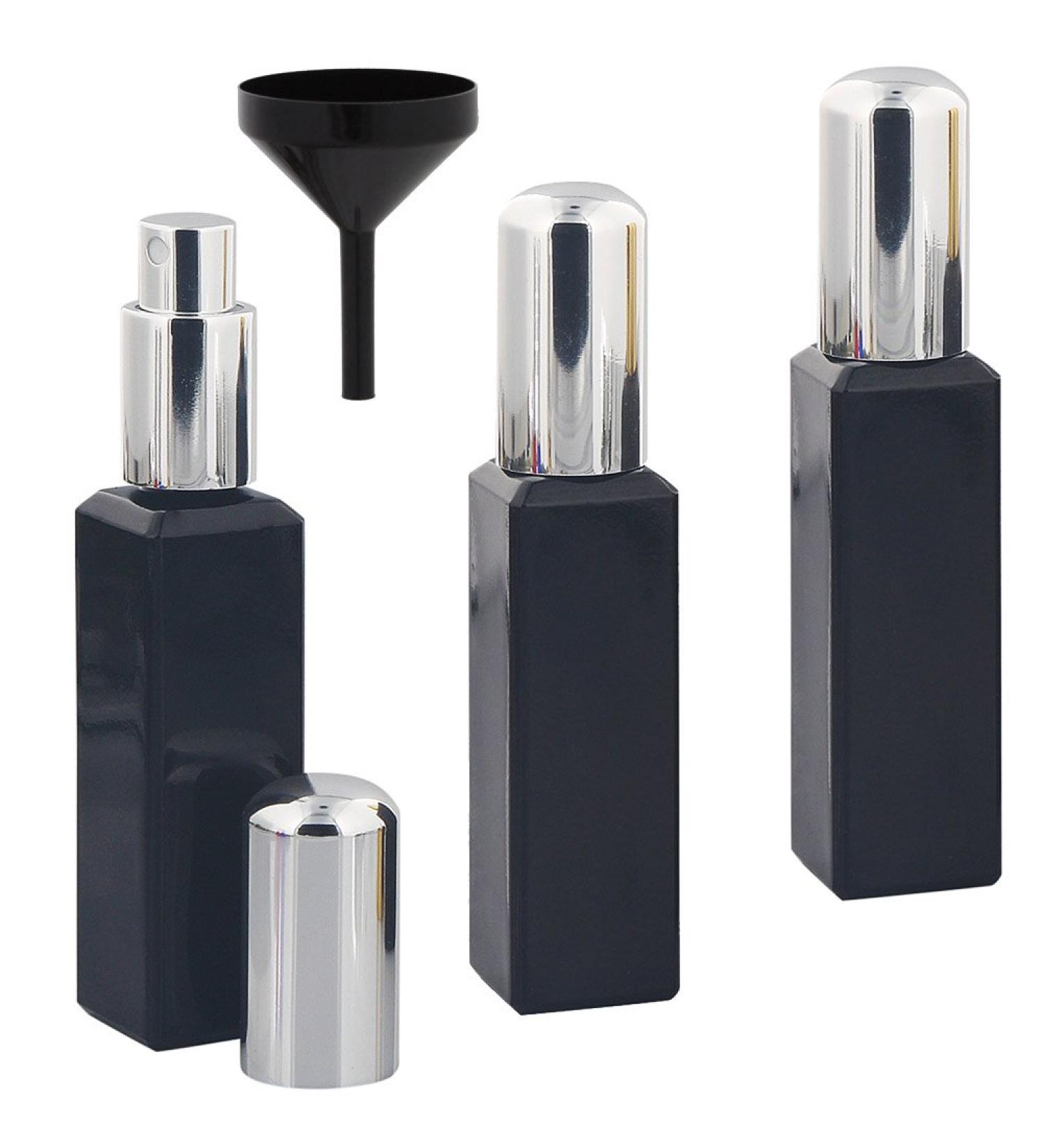 Buy Set of 3 Black 30ml Glass Atomizer Bottles for Perfume - Kosmetex - Buy Online on GoSupps.com