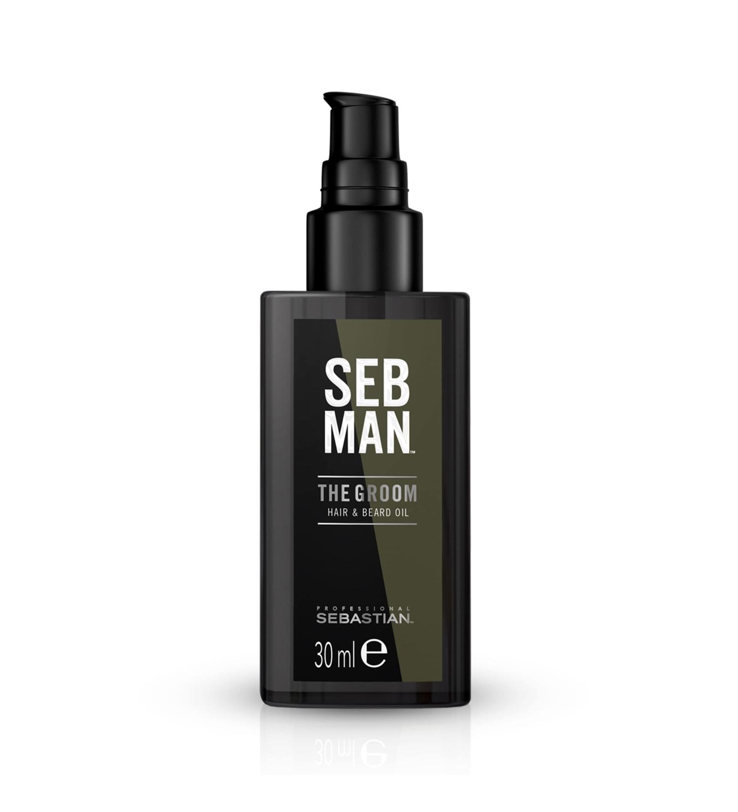 SEB MAN THE GROOM Premium Argan Oil Hair & Beard Oil for Smoothness & Definition | International Shipping Available - Buy Online on GoSupps.com