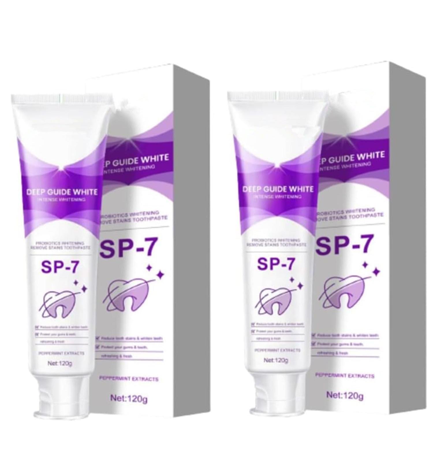 SP-7 Probiotic Whitening Toothpaste | Brightening & Stain Removing | Fresh Breath - 2PCs - Buy Online on GoSupps.com