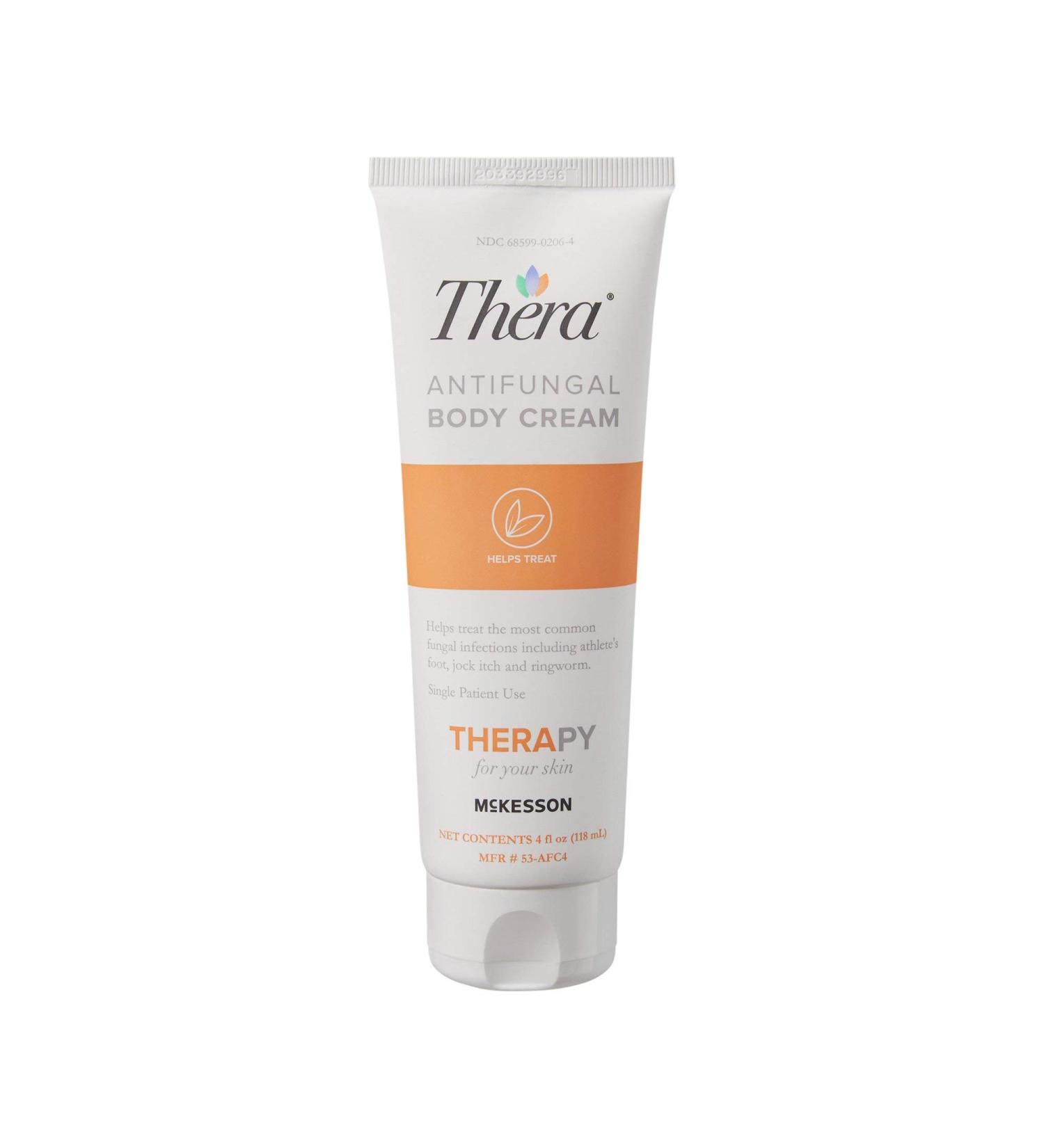 Thera Antifungal Body Cream 2% Miconazole Nitrate - 4 oz - Moisturizes Skin, Fights Athlete's Foot, Jock Itch & Ringworm - Buy Online on GoSupps.com