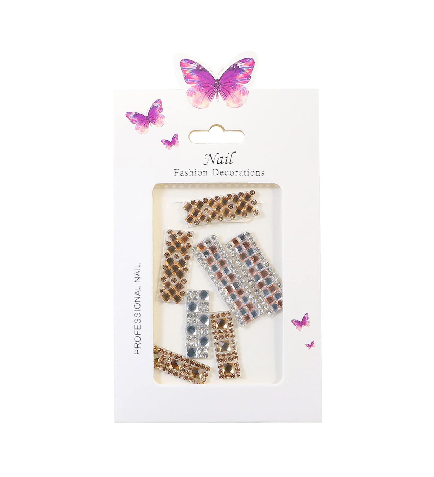 Luxury 3D Nail Letters Ribbon Tape with Rhinestones | DIY Nail Art Tools & Decorations - International Shipping Available - Buy Online on GoSupps.com