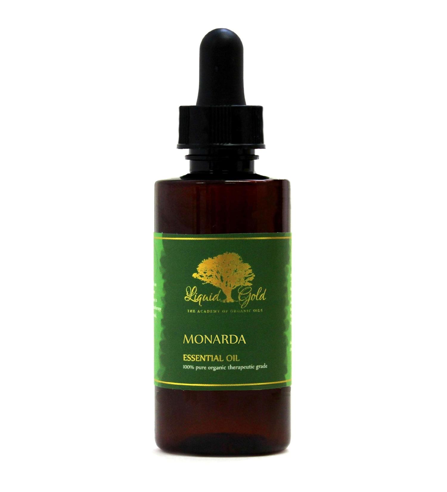 Liquid Gold Inc - 2 oz with Dropper - Premium Monarda Essential Oil - Pure Organic Natural Aromatherapy - Buy Online on GoSupps.com
