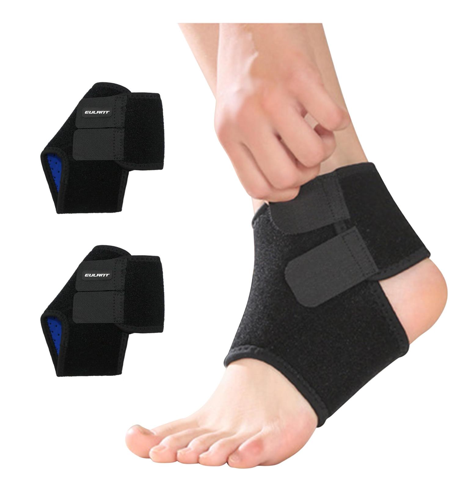 Kids Ankle Brace | Adjustable Breathable Support for Plantar Fasciitis & Sprains | Compression Sleeve & Heel Protector (Small Black - Buy Online on GoSupps.com