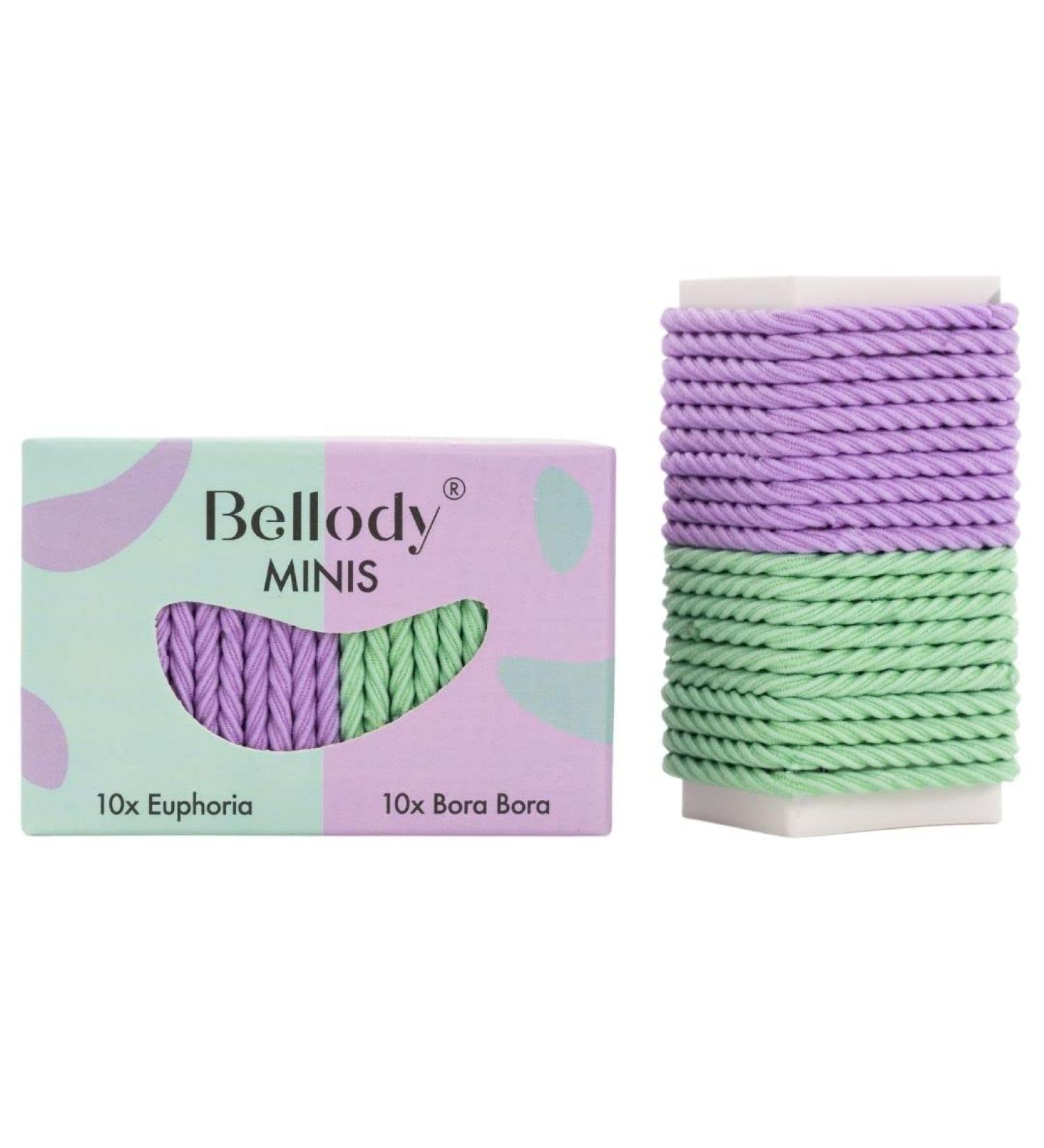 Buy Bellody Minis - Small Hair Ties for Stylish Braided Hairstyles | 20 Turquoise/Violet Mini Hair Ties for Women - Buy Online on GoSupps.com