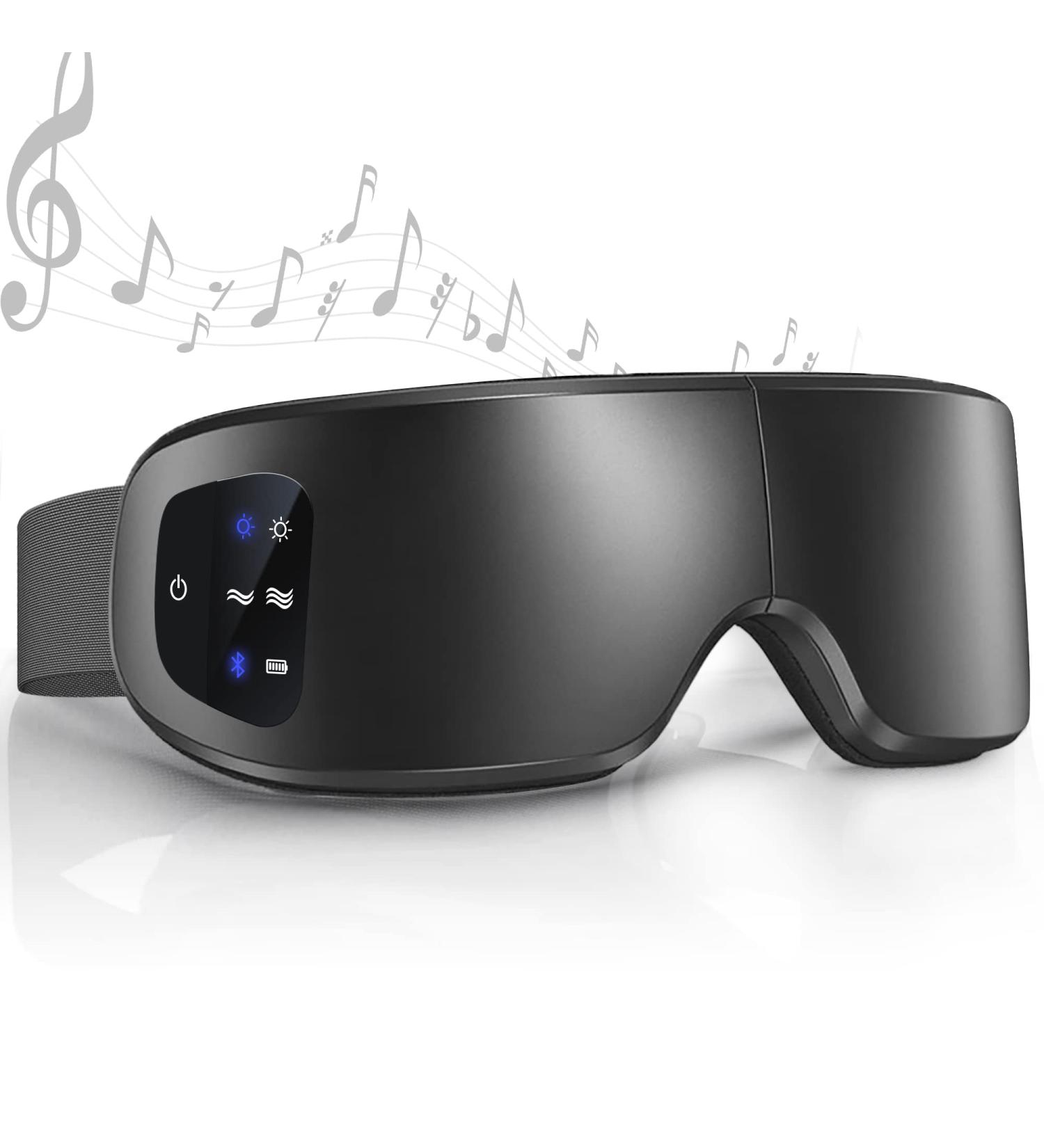 Buy Smart Eye Massager with Heat - Bluetooth Music 6 Modes for Migraines Dark Circles & Puffiness - Foldable & Portable - International Shipping Available - Buy Online on GoSupps.com