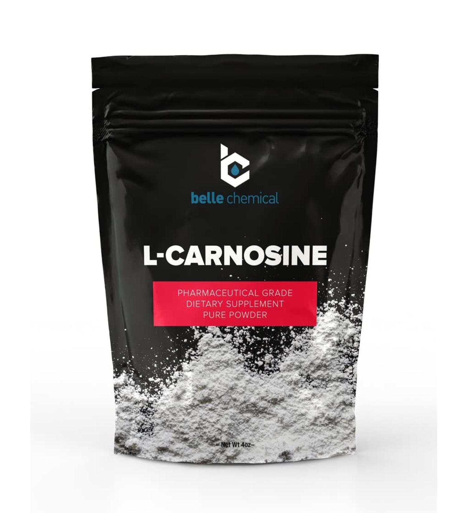 Pharmaceutical Grade Pure L-Carnosine Powder for Anti-Aging and Cognitive Health - 4oz - Buy Online on GoSupps.com