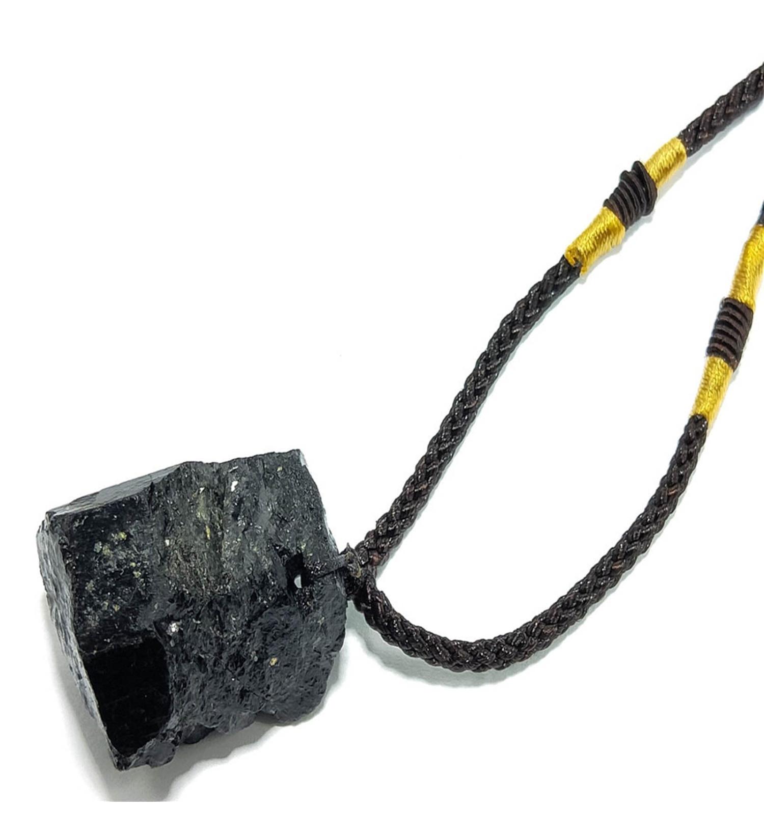 Buy Oralgo Irregular Stone Trailer Necklace - Unique Black Tourmaline Choker & Long Sweater Chain for International Shipping - Buy Online on GoSupps.com