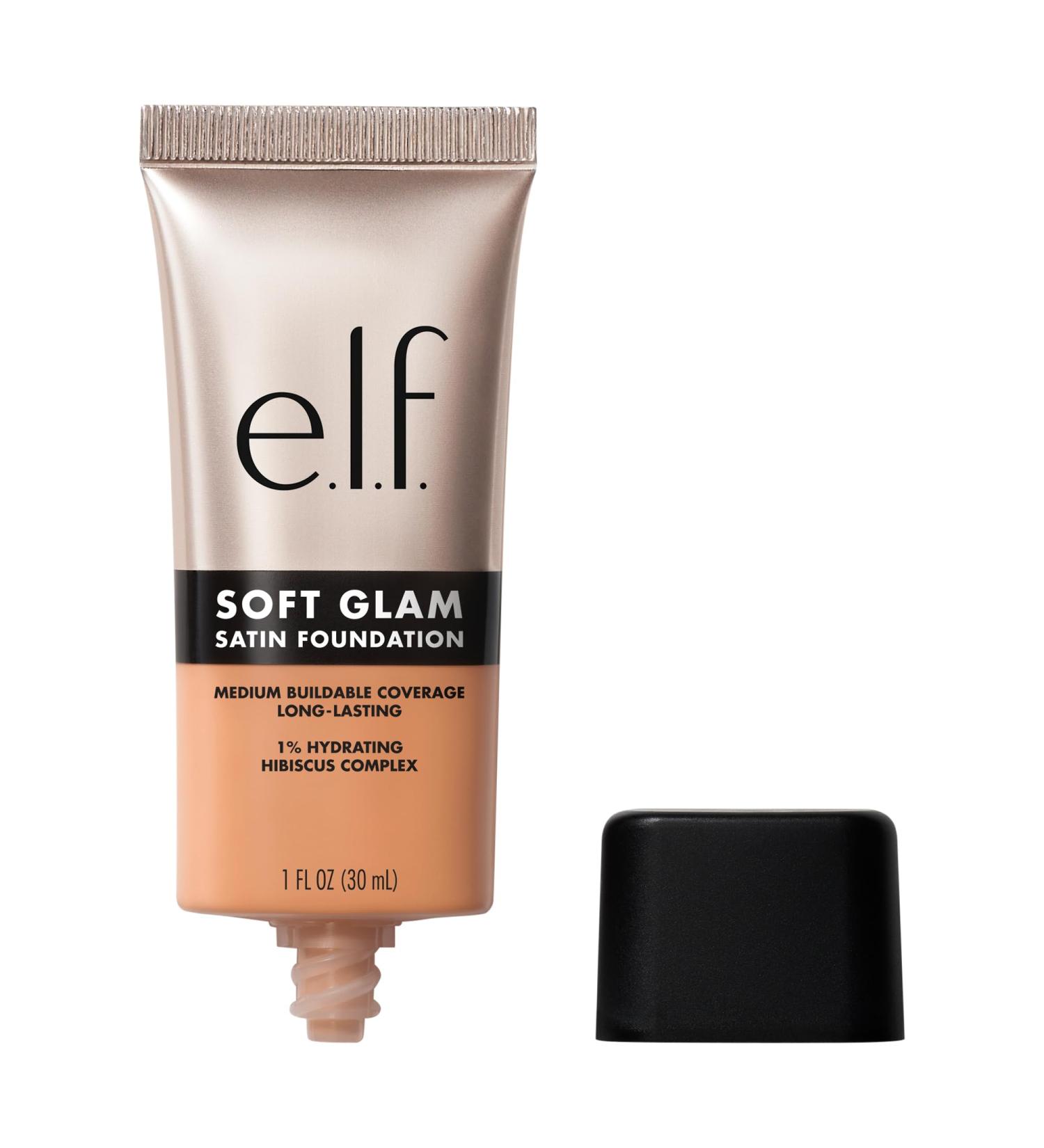 e.l.f. Fond de teint Soft Glam couverture moyenne fond de teint durable et construire pour une finition lisse satin e v g talien et sans cruaut envers les animaux 35 Medium Cool - Buy Online on GoSupps.com