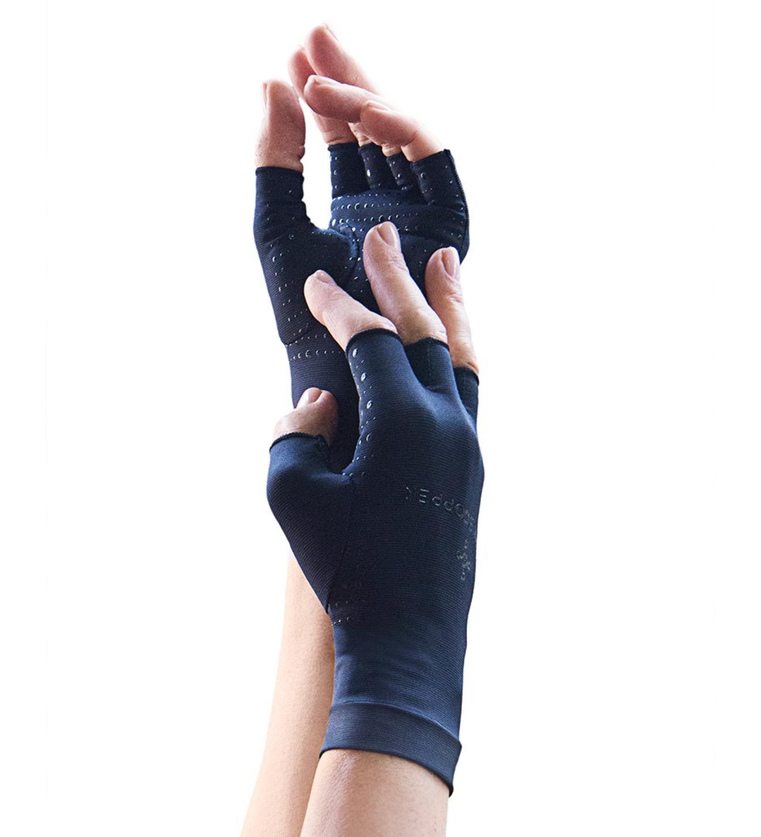 Tommie Copper Men's Recovery Fingerless Gloves Black Small