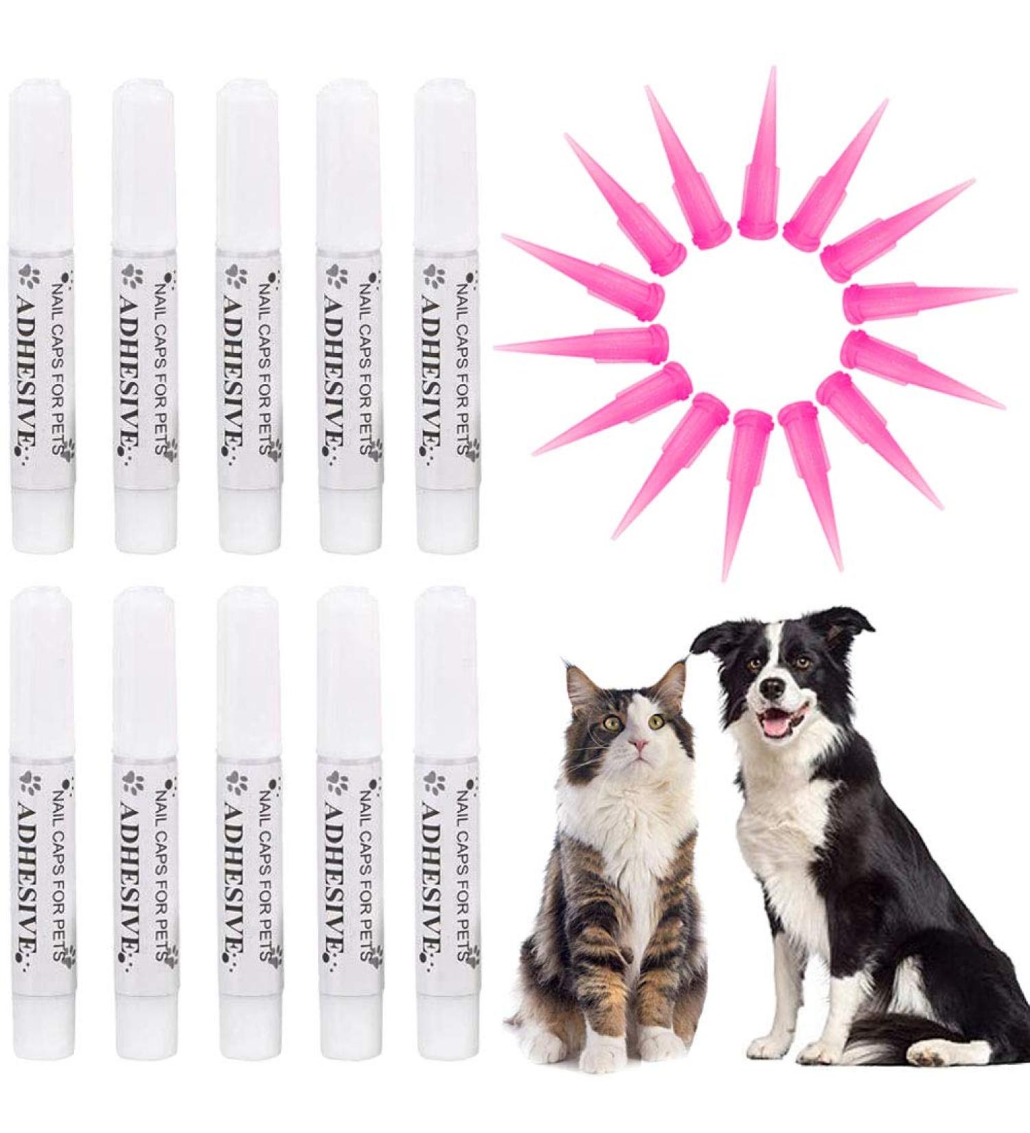 VICTHY 10pcs Special Pet Nail Adhesive Glues & 15pcs Applicator Tips for Dog or Cat Nail Caps - Buy Online on GoSupps.com