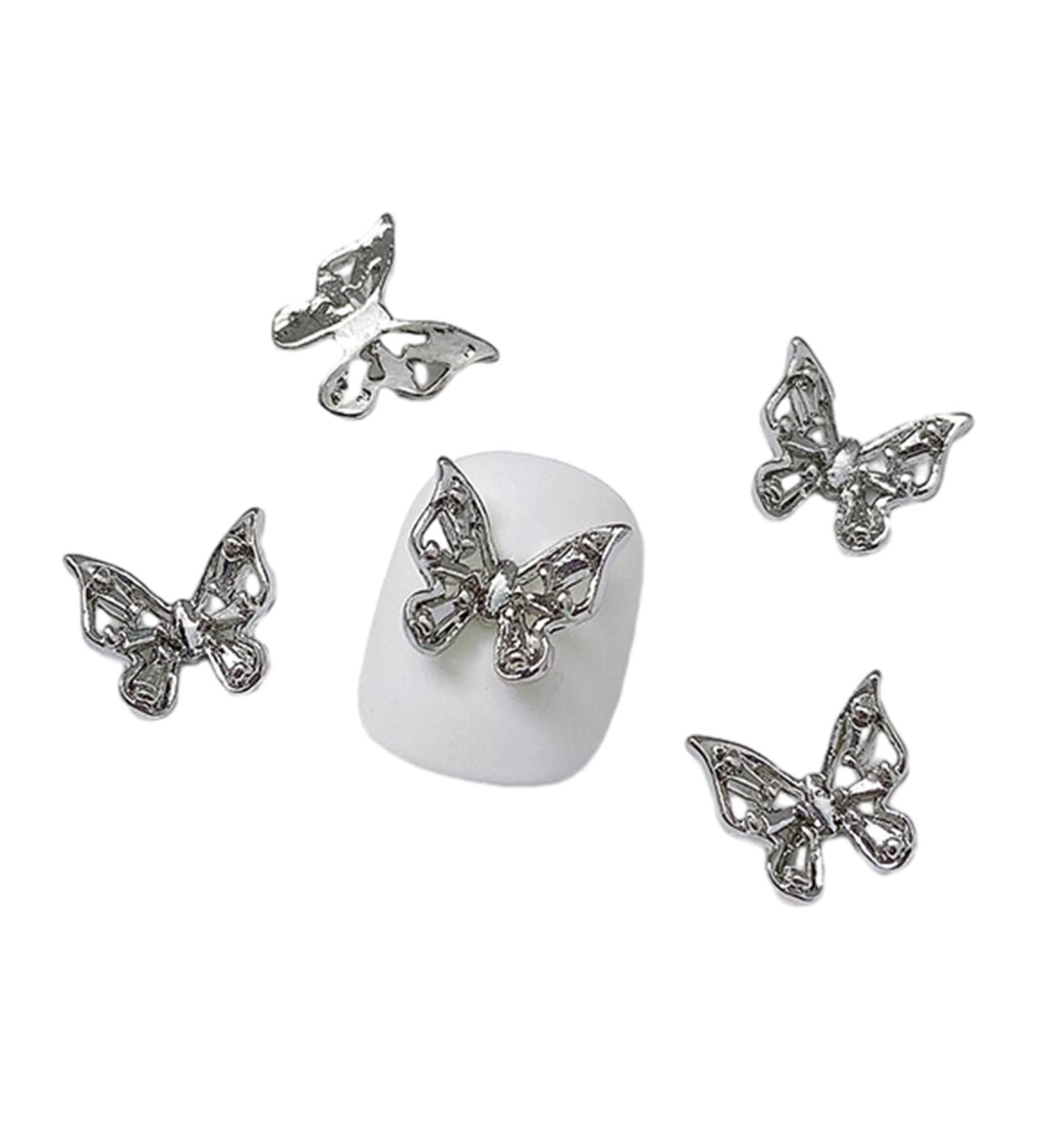 10Pcs 3D Butterfly Nail For Nails Alloy Butterfly Nail Decoration Alloy Nail Butterfly Nail Manicure Accessories Manicure Accessories - Buy Online on GoSupps.com
