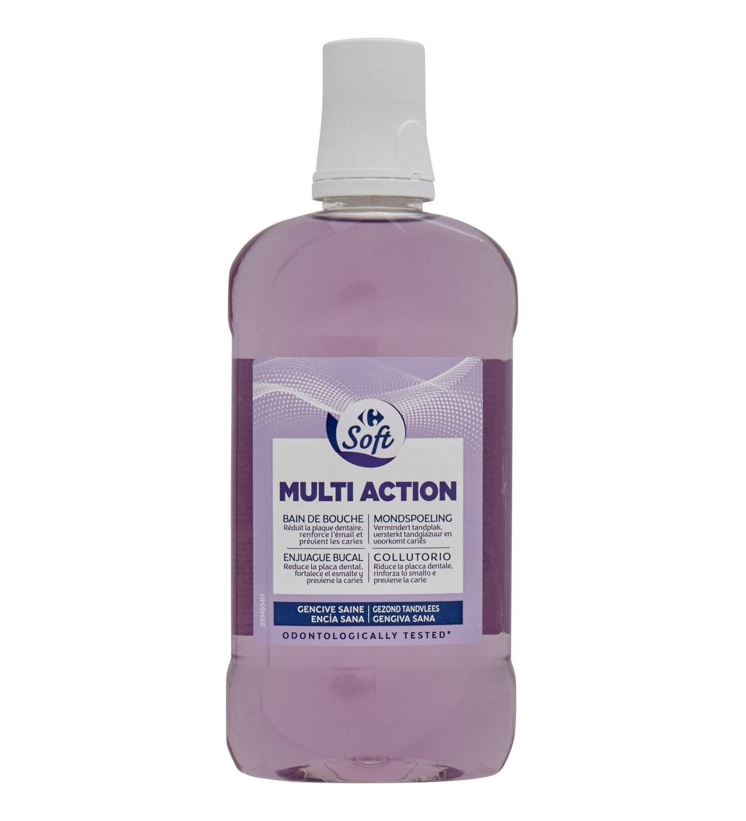 CARREFOUR Bain de Bouche Multi Action Fra cheur Intense et Protection Compl te (500 ml) - Le Lot De 4