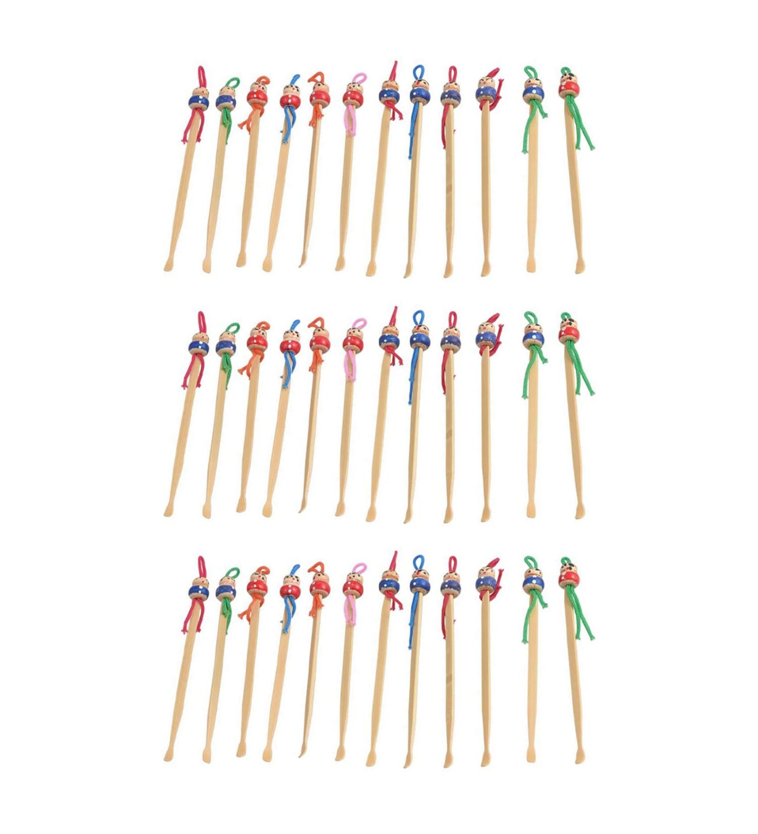 Nicfaky 36 Pcs Doll Top Bamboo Ear Spoon Earpick Curette Tool - Buy Online on GoSupps.com