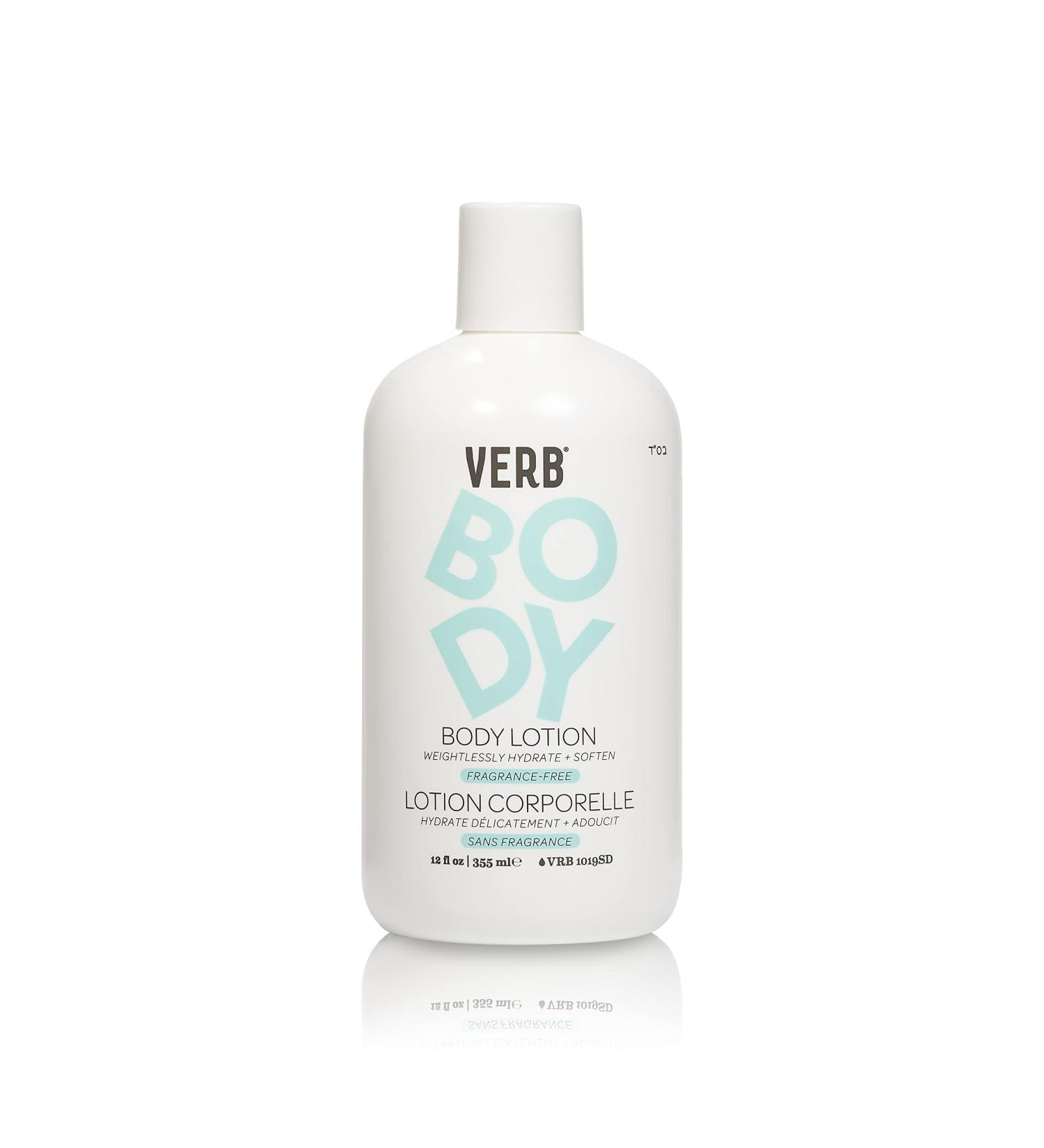 VERB Vegan Body Lotion - Hydrating & Softening Moisturizer for Dry Skin - Unscented Moringa & Coconut Oil Cream - 12 fl oz - Buy Online on GoSupps.com