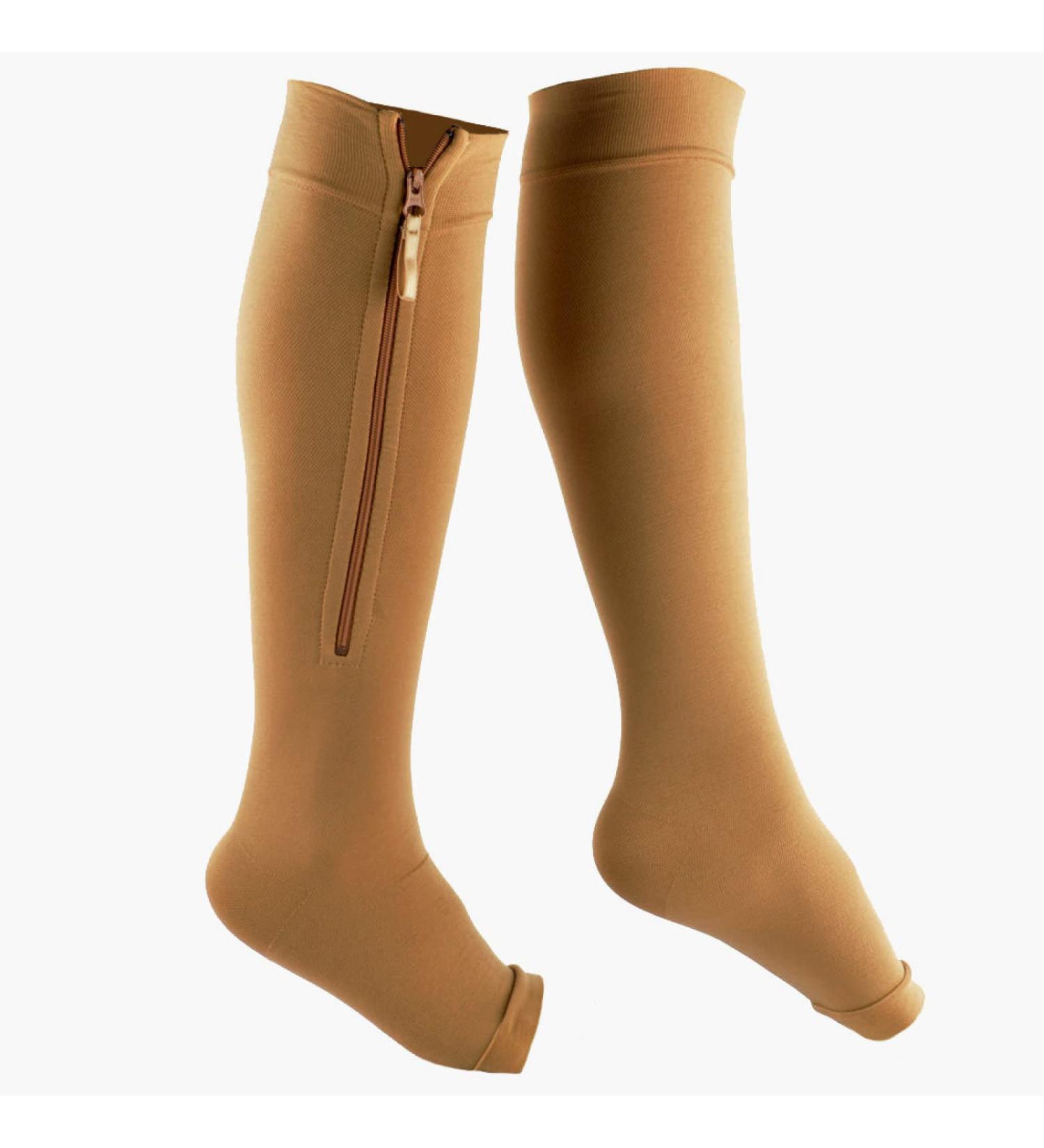 Buy Docen Sport Yellow Zip Compression Stockings | Open Leg 20-84 mmHg | International Shipping - Buy Online on GoSupps.com