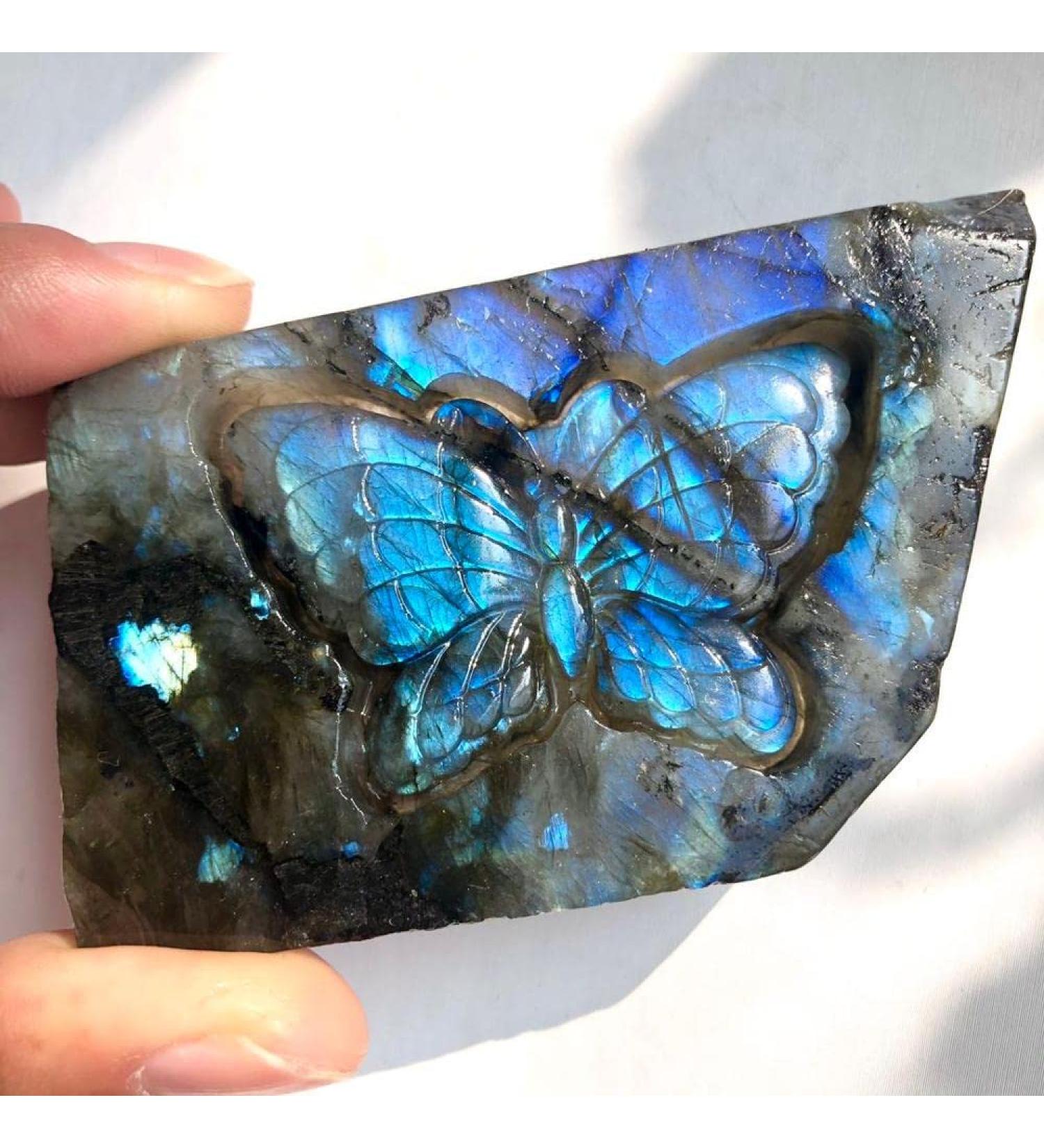 Natural Blue Labradorite Hand crved owl Polished Crystal Butterfly Stones - (Color: 1pcs Size: Random ments) Chakra Reiki Balancing - Buy Online on GoSupps.com