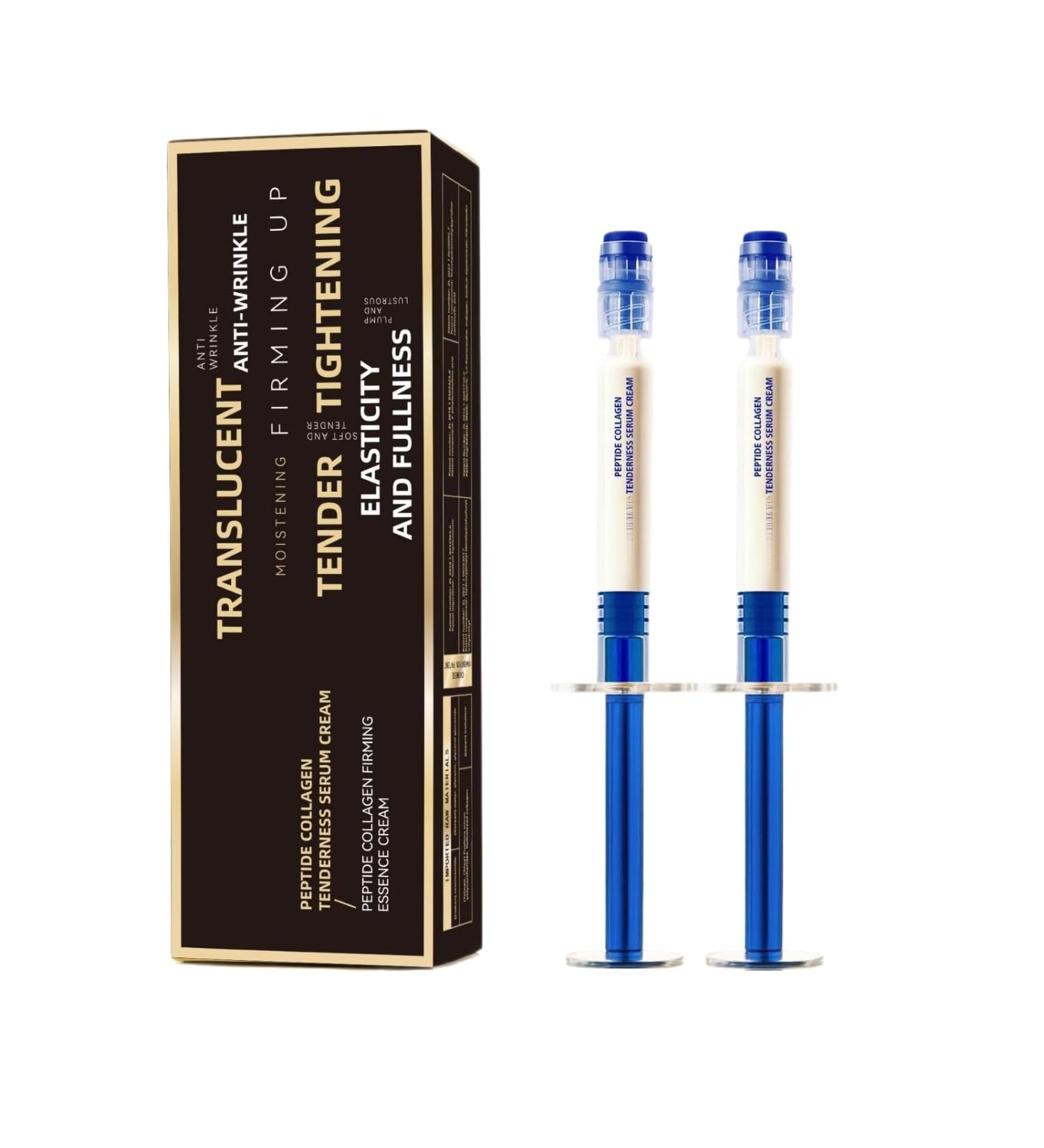  Grgowe 2PC Micromolecular Collagen Anti Wrinkle Lotion Face Serum Peptide Collagen Firming Essence Moisturizer Relieve Dryness Smooths Expression Wrinkles - Buy Online on GoSupps.com