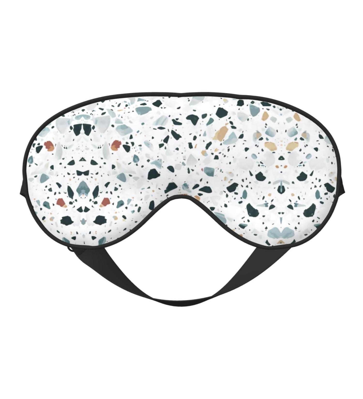Buy Terrazzo Marble Pastel Eye Mask - Soft Adjustable Sleep Mask for Men & Women - International Shipping - Buy Online on GoSupps.com