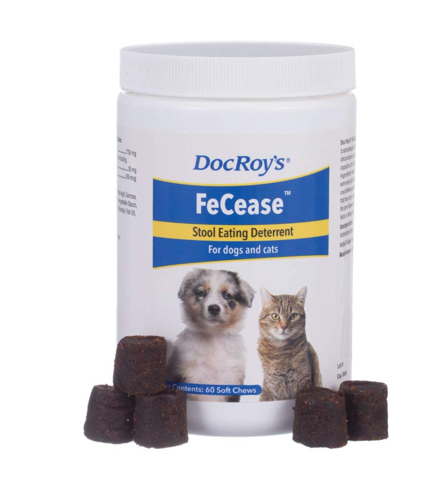 Revival Animal Health Doc Roy's FeCease - Stool Eating Deterrent 60ct for Dogs & Cats - Buy Online on GoSupps.com