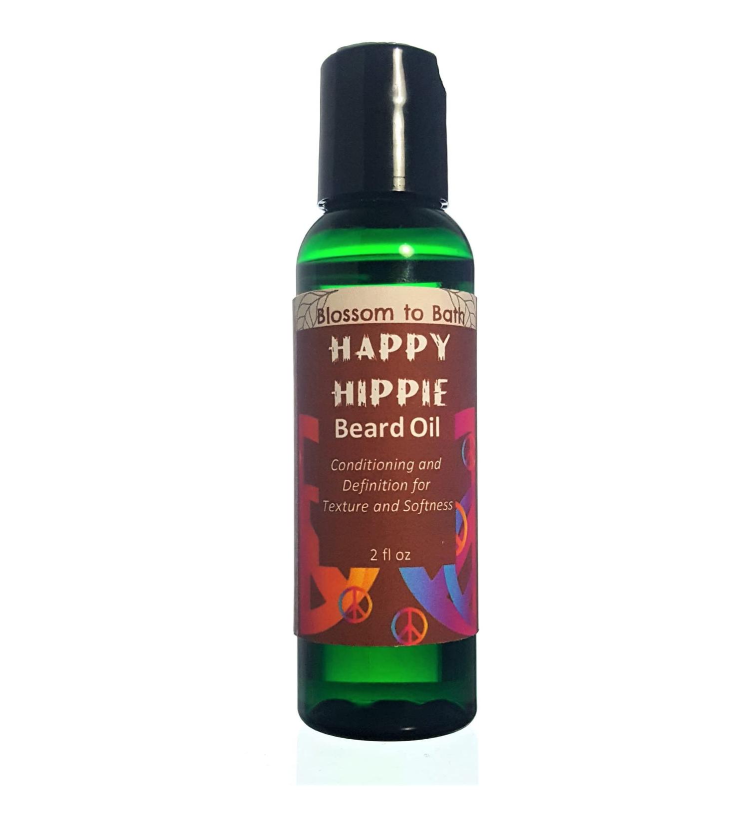 Happy Hippie Beard Oil (2 ounce) - Pure Essential Oil Fragrance - Defines And Softens with a Sweet Happy Herbal Scent
