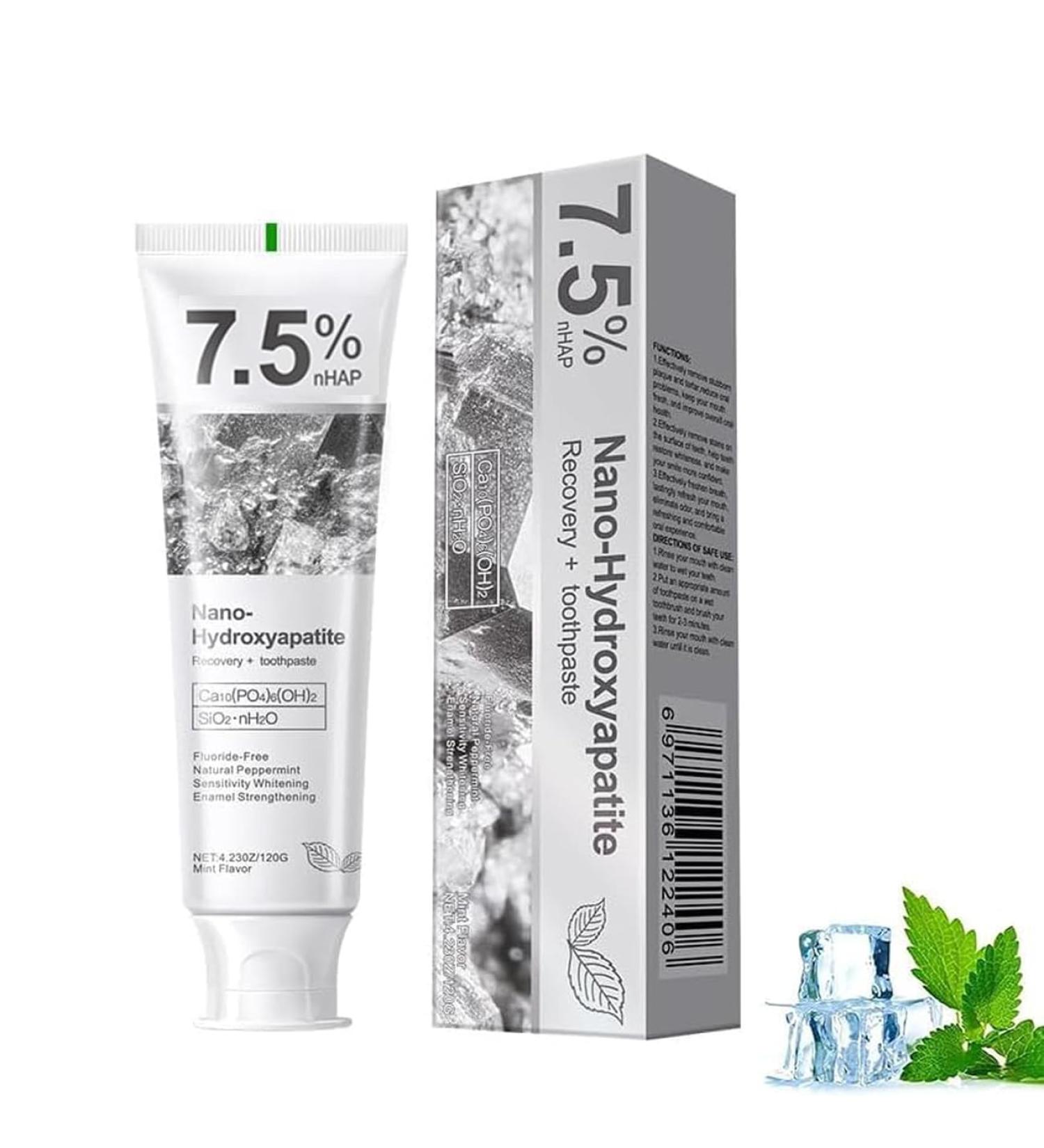 Hydroxyapatites Toothpaste Deep Cleansing Toothpaste Advanced Enamel Protection Gentle and Effective Formula Fresh Mint Flavor Repairs Tooth Surface 1pcs - Buy Online on GoSupps.com