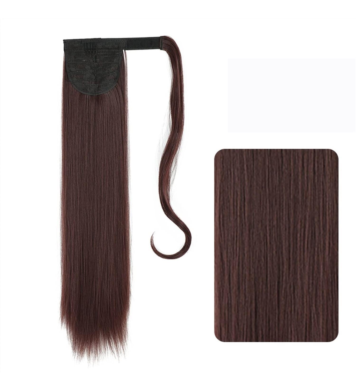 Hair Bun 22-32 Inch Synthetic Long Straight Ponytail Headband Ponytail Wig Wrap Hair Clip Extensions Ponytail Bun for Women Hair Extension Hair Piece (Color : 99J Size : 32inches) 32inches 99J - Buy Online on GoSupps.com