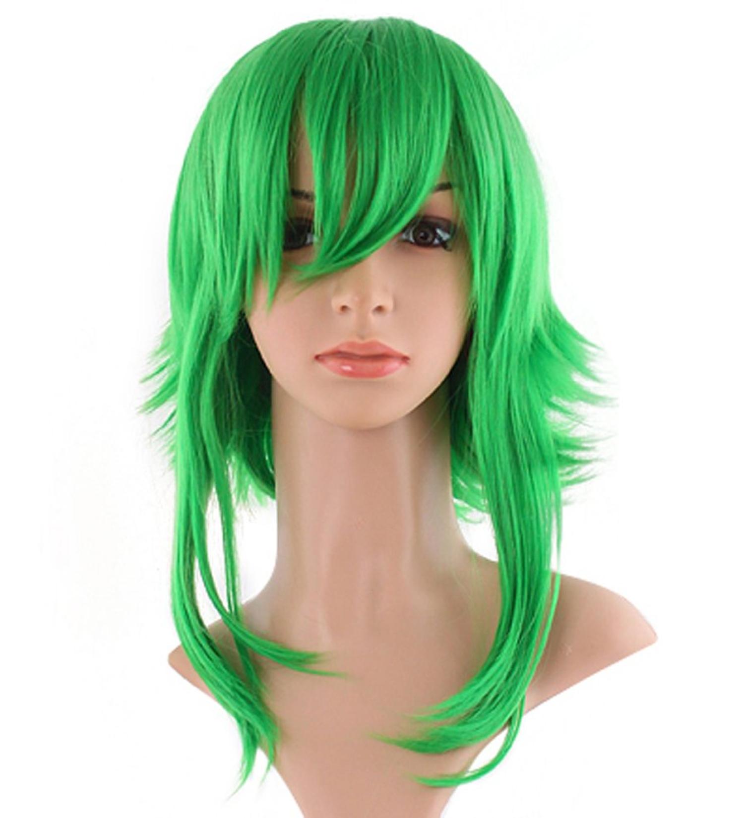 Buy MapofBeauty 50cm Green Medium Straight Women's Wig | 20 Inch Stylish Look - Fast International Shipping - Buy Online on GoSupps.com