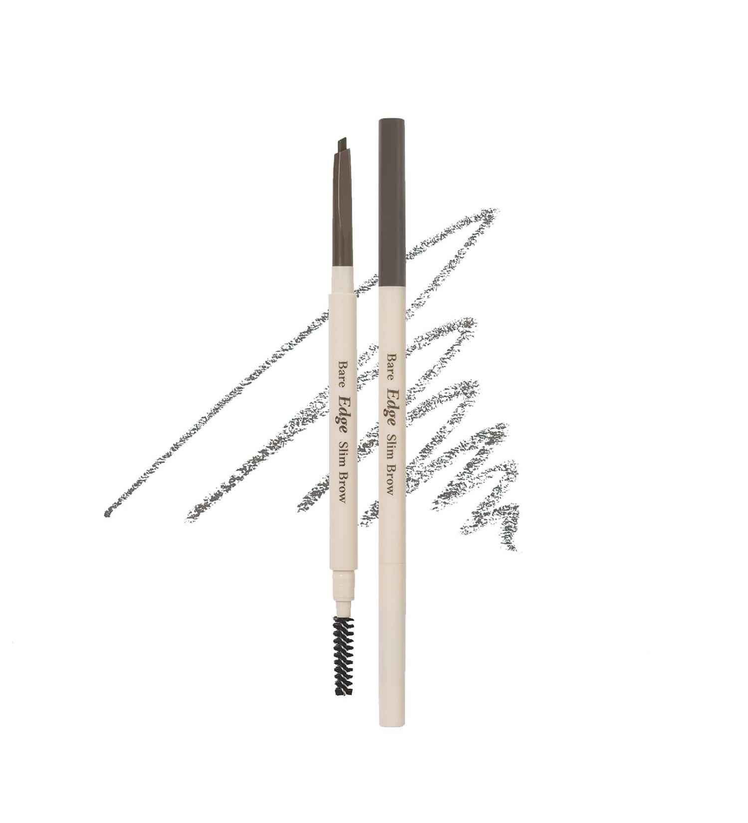 ETUDE Bare Edge Brow Pencil 03 Grey Brown - Hexagon Brush Brow Mascara for Zero Clump & Defined Brows - Buy Online on GoSupps.com