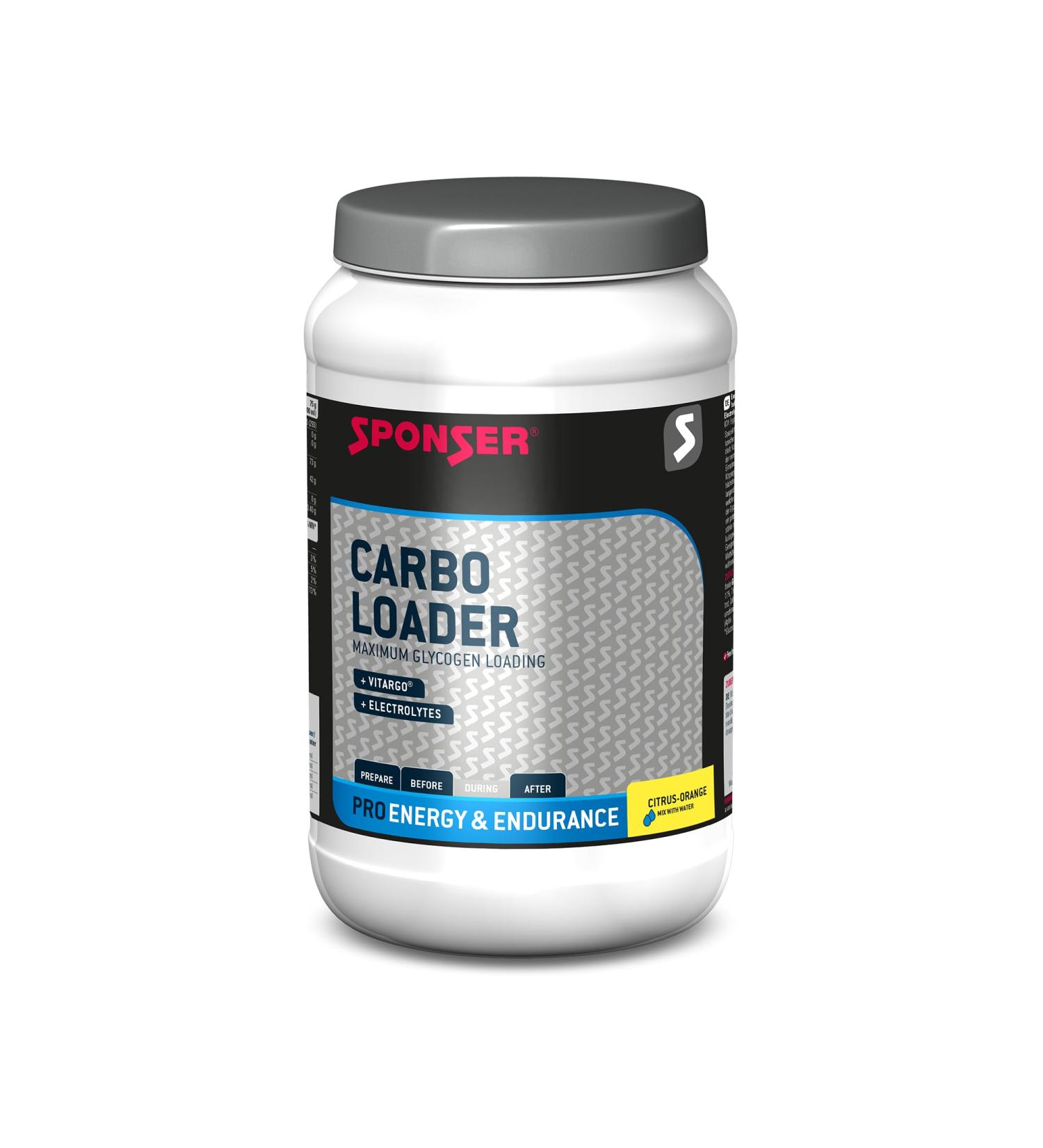 Sponser CARBO Loader 1200g - Citrus Orange Sports Drink for Optimal Fitness & Performance | International Shipping Available - Buy Online on GoSupps.com