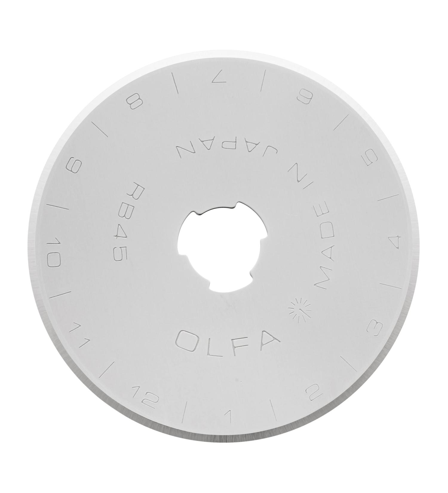 OLFA RB45-10 45mm Rotary Cutter Replacement Blades - Pack of 10 Tungsten Steel Blades for Quilting, Sewing, Crafts - Fits Most 45mm Cutters - Buy Online on GoSupps.com