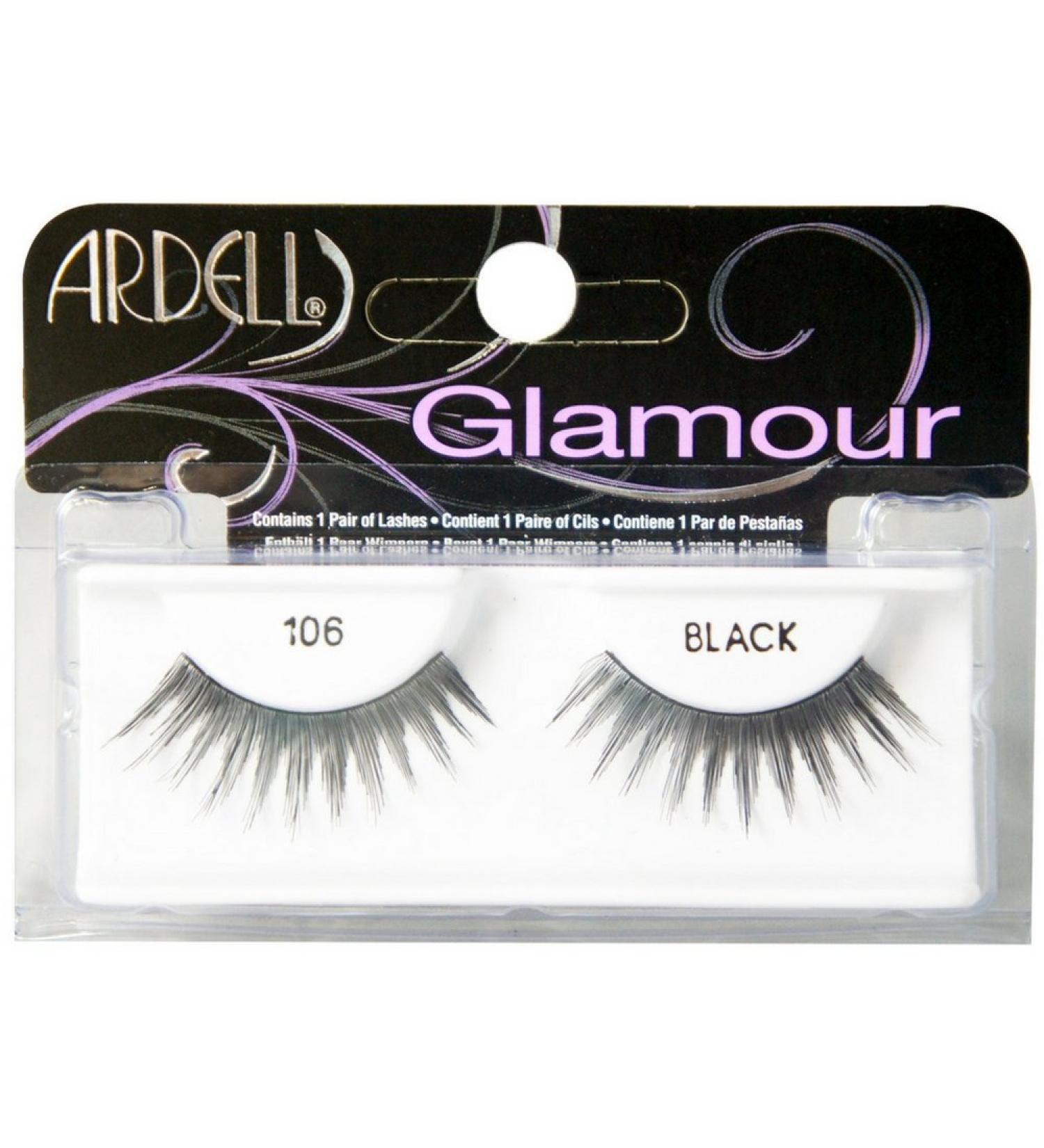 Ardell Glamour Eye Lashes Black 106 1 ea (Pack of 4)
