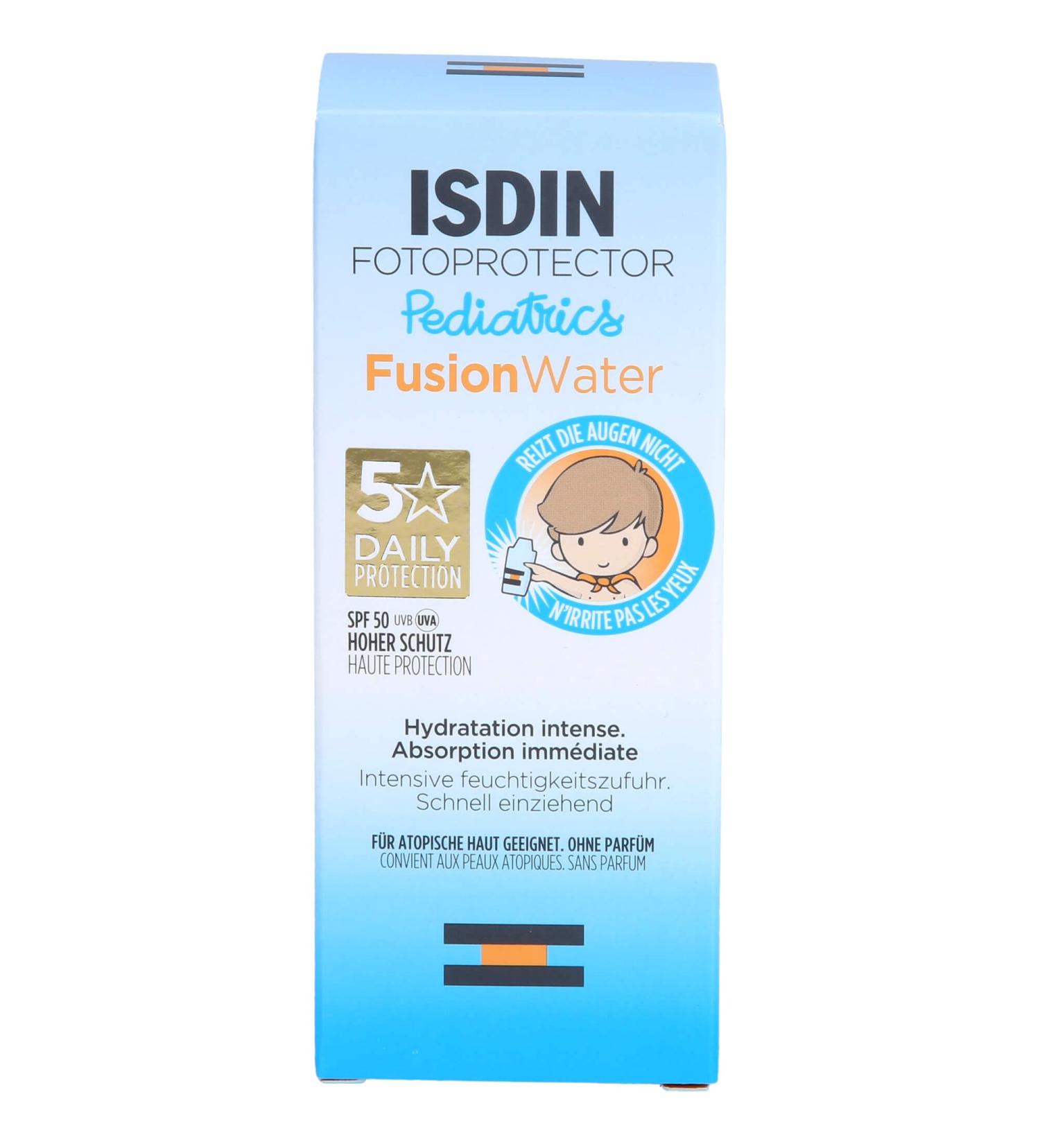 Isdin FusionWater Children's Face Sunscreen SPF50 Fotoprotector Pediatrics 50ml - Buy Online on GoSupps.com