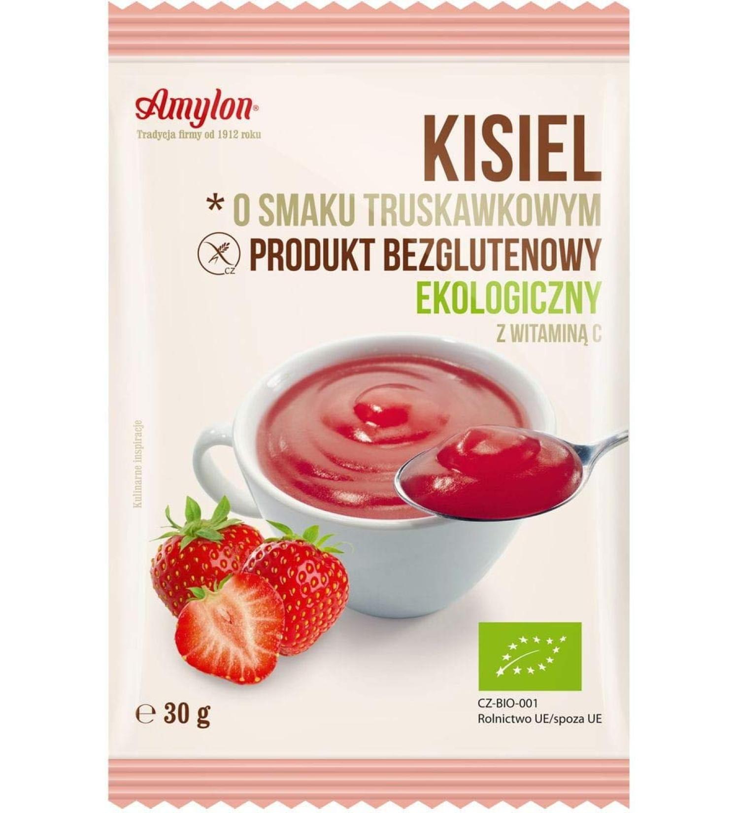 Kissel (food) STRAWBERRY GLUTEN FREE ORGANIC 30 g - AMYLON