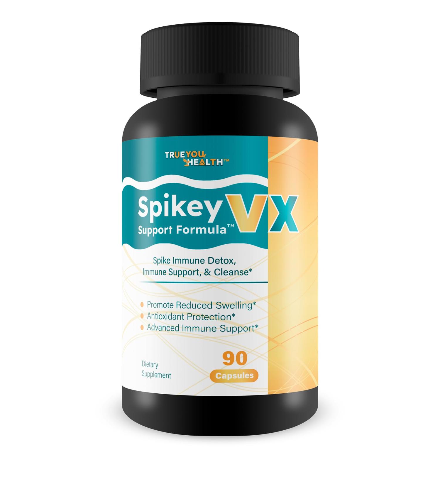 True You Health Spikey VX Support Formula - Our Best Spike Support Formula for Immune System Detox - Daily Zinc Immunity Capsules Vitamin C Immune Boost - Feel The Wellness Spike Detox The Wellness - Buy Online on GoSupps.com